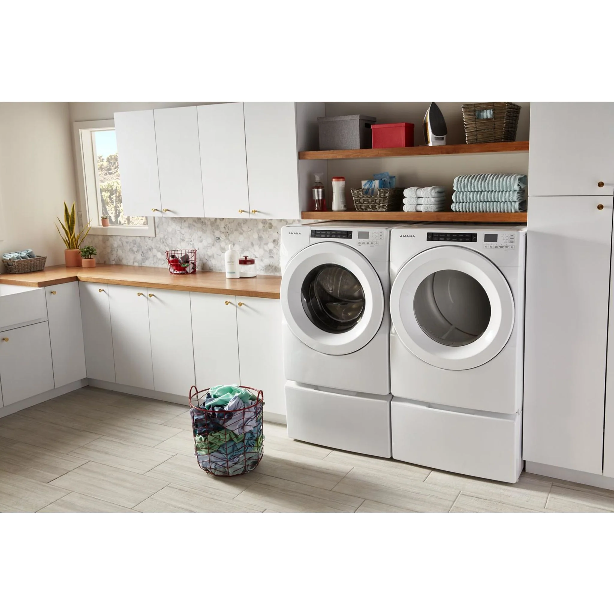 Amana 7.4 cu. ft. Front Load Electric Dryer with Moisture Sensors -White (YNED5800HW) - Image 7