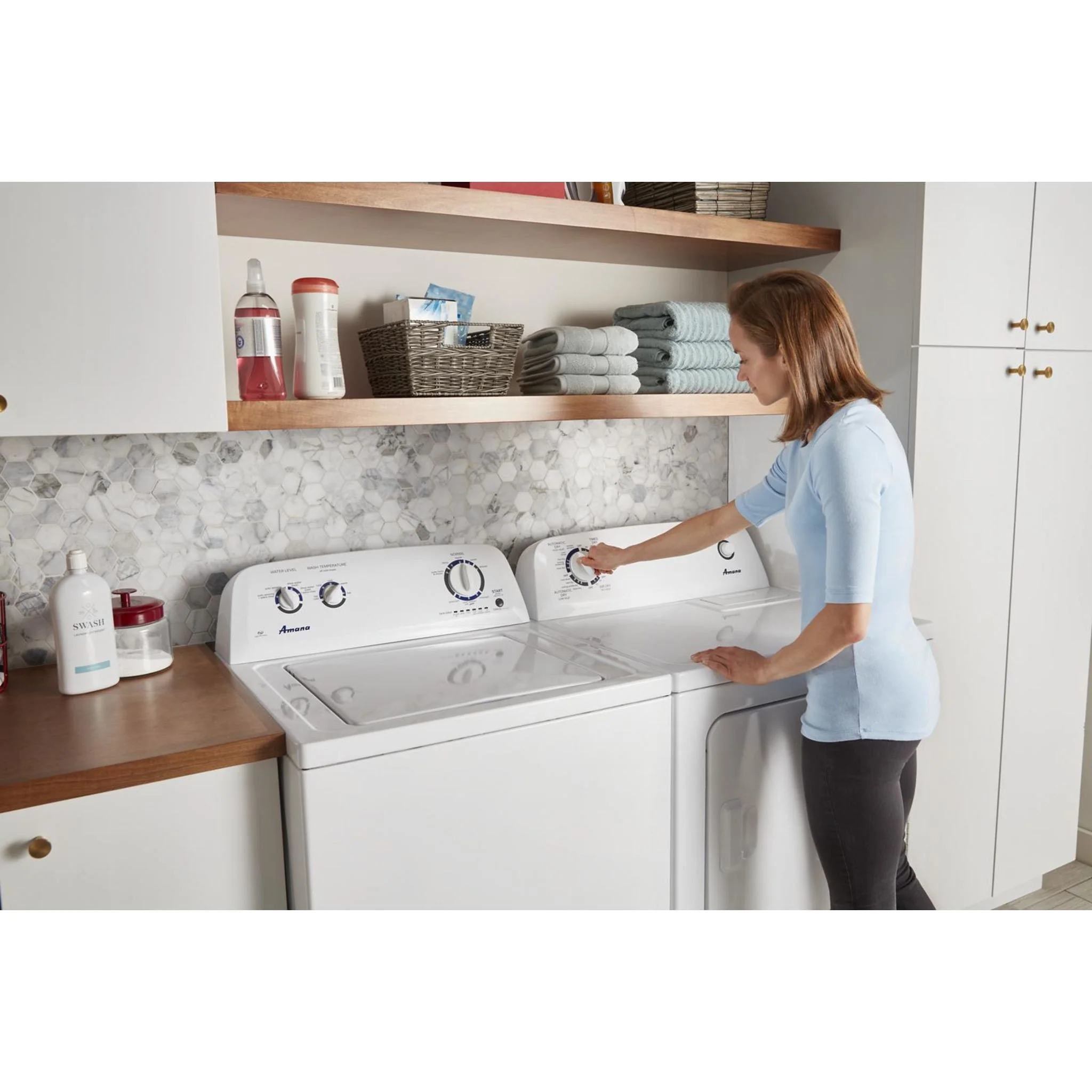Amana 6.5 cu. ft. Top-Load Electric Dryer with Automatic Dryness Control -White (YNED4655EW) - Image 13