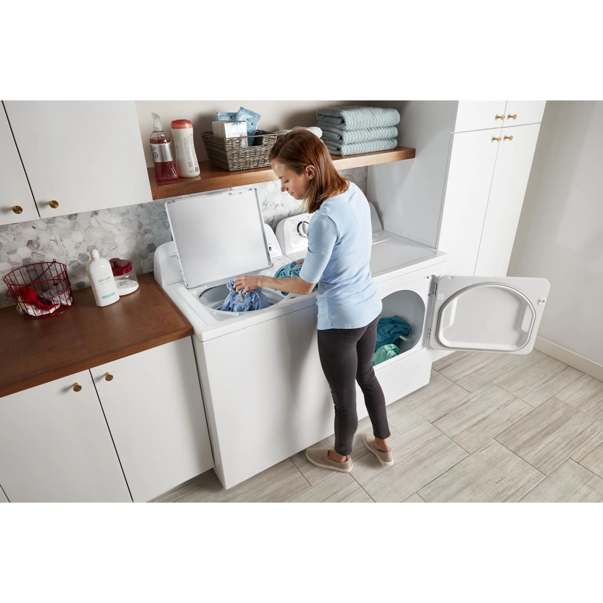 Amana 6.5 cu. ft. Top-Load Electric Dryer with Automatic Dryness Control -White (YNED4655EW) - Image 8