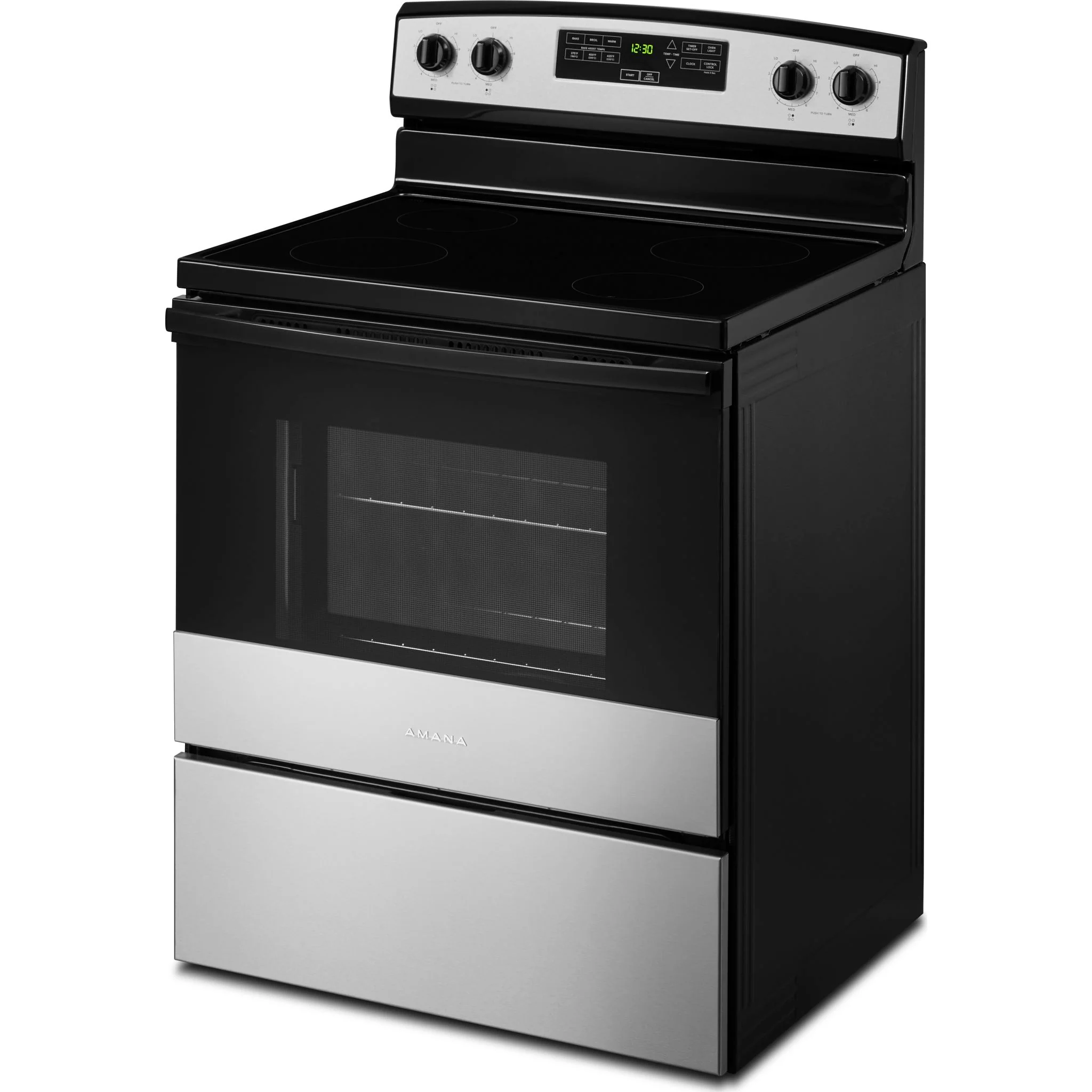 Amana 30"  Electric Range with Extra-Large Oven Window - Stainless Steel (YAER6303MMS) - Image 2
