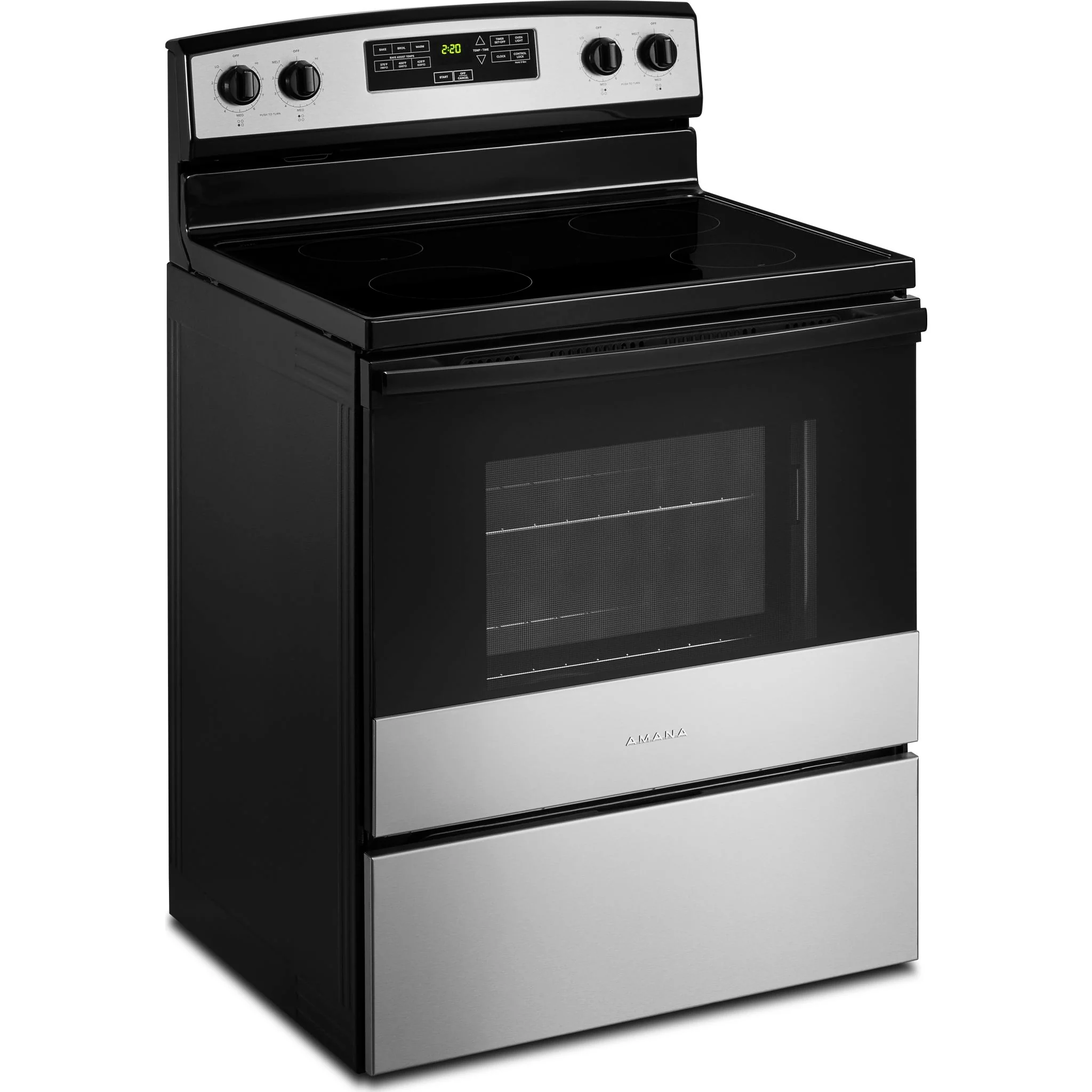 Amana 30"  Electric Range with Extra-Large Oven Window - Stainless Steel (YAER6303MMS) - Image 3