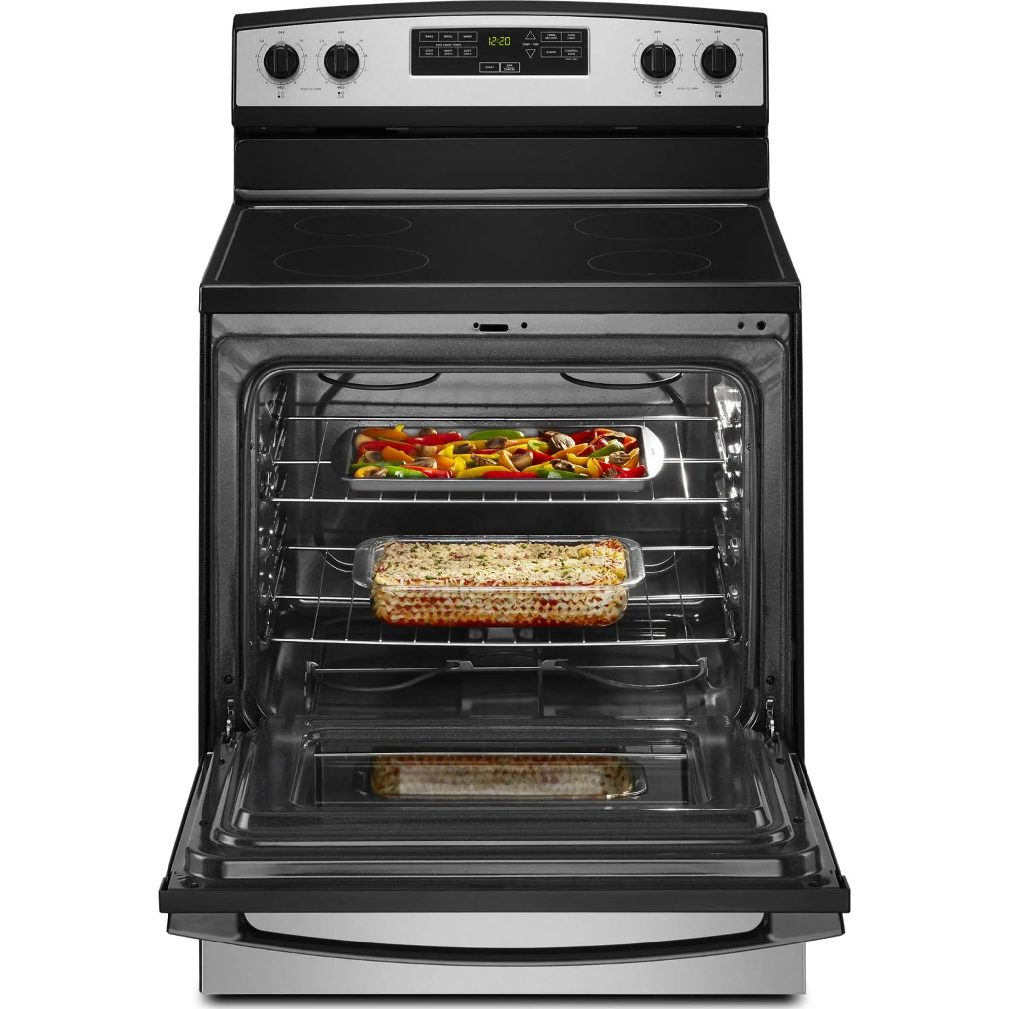 Amana 30"  Electric Range with Extra-Large Oven Window - Stainless Steel (YAER6303MMS) - Image 9