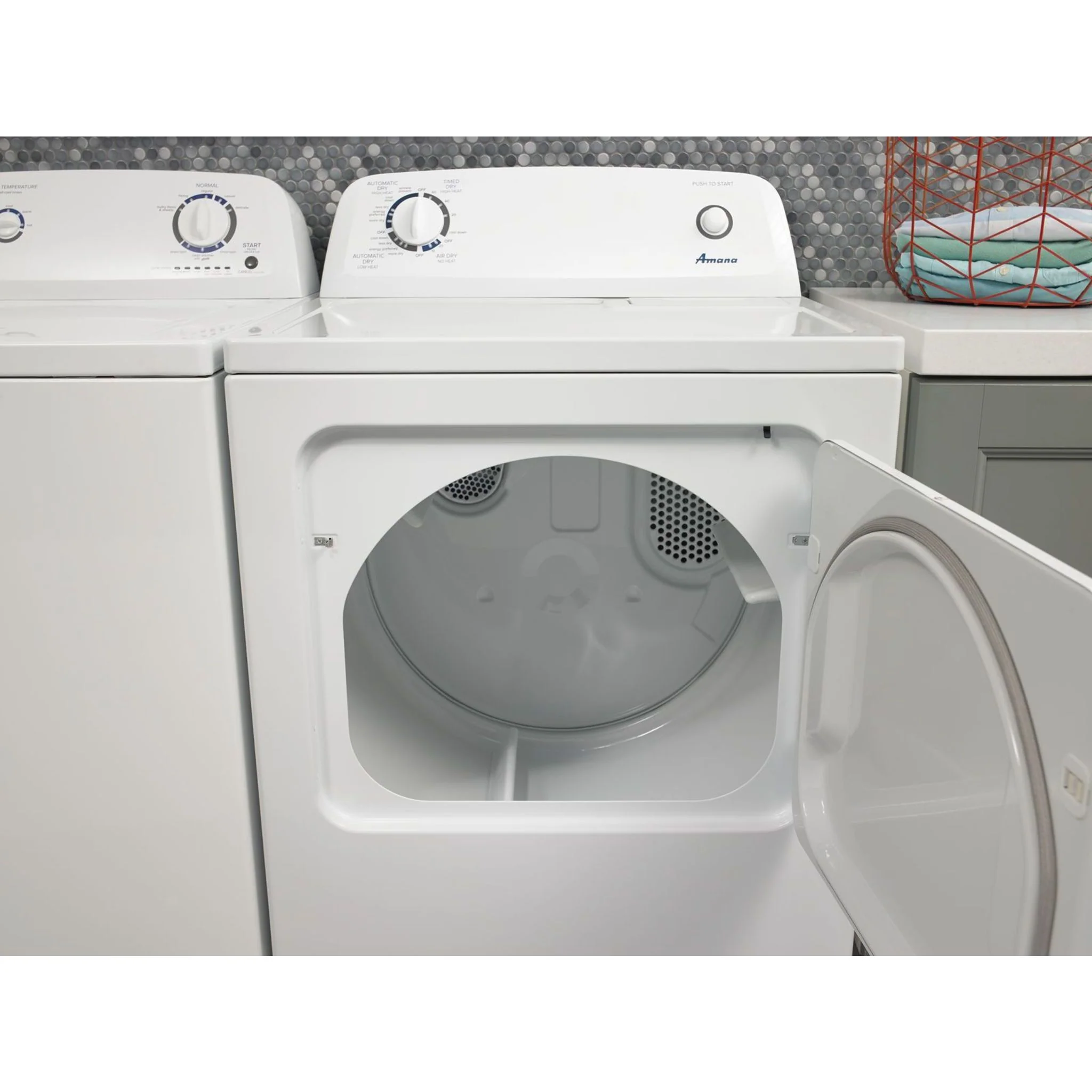 Amana 6.5 cu. ft. Top-Load Gas Dryer with Automatic Dryness Control -White (NGD4655EW) - Image 8