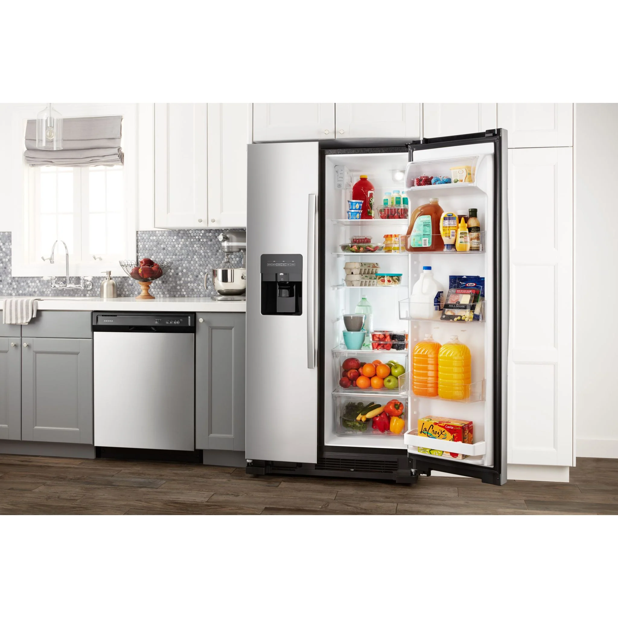 Amana 33-inch Side-by-Side Refrigerator with Dual Pad External Ice and Water Dispenser -Stainless Steel (ASI2175GRS) - Image 4