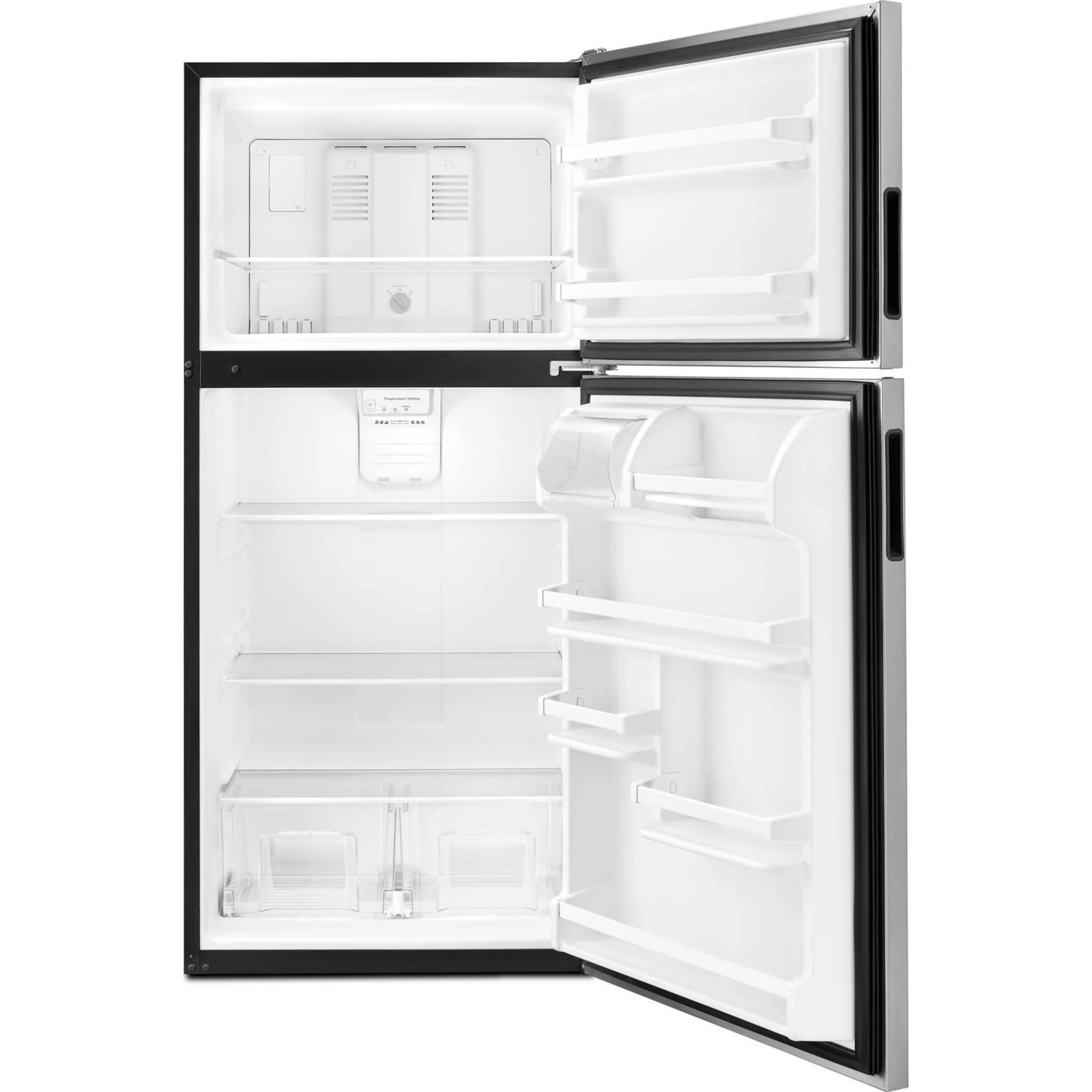 Amana 30-inch Wide Top-Freezer Refrigerator with Glass Shelves  - 18 cu. ft. -Stainless Steel (ART318FFDS) - Image 17