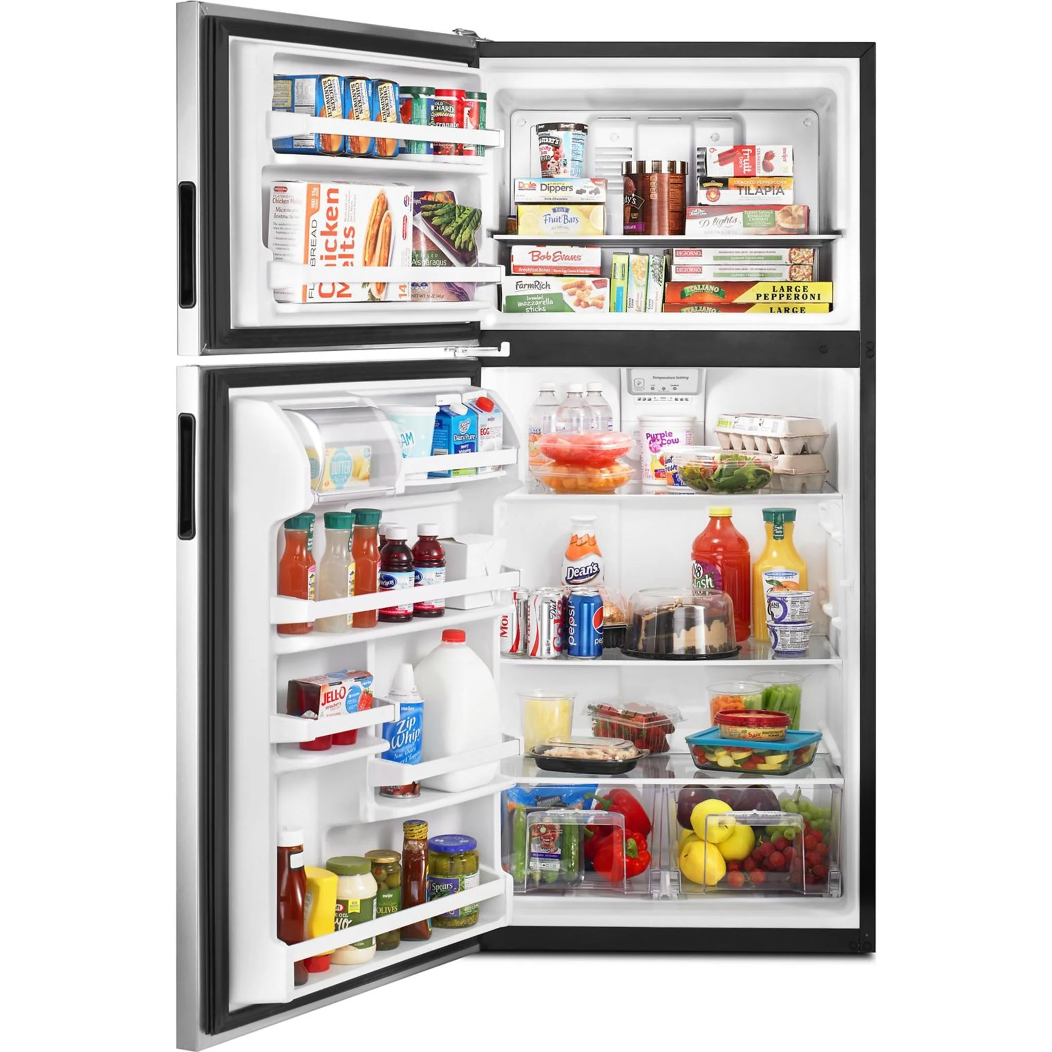 Amana 30-inch Wide Top-Freezer Refrigerator with Glass Shelves  - 18 cu. ft. -Stainless Steel (ART318FFDS) - Image 26