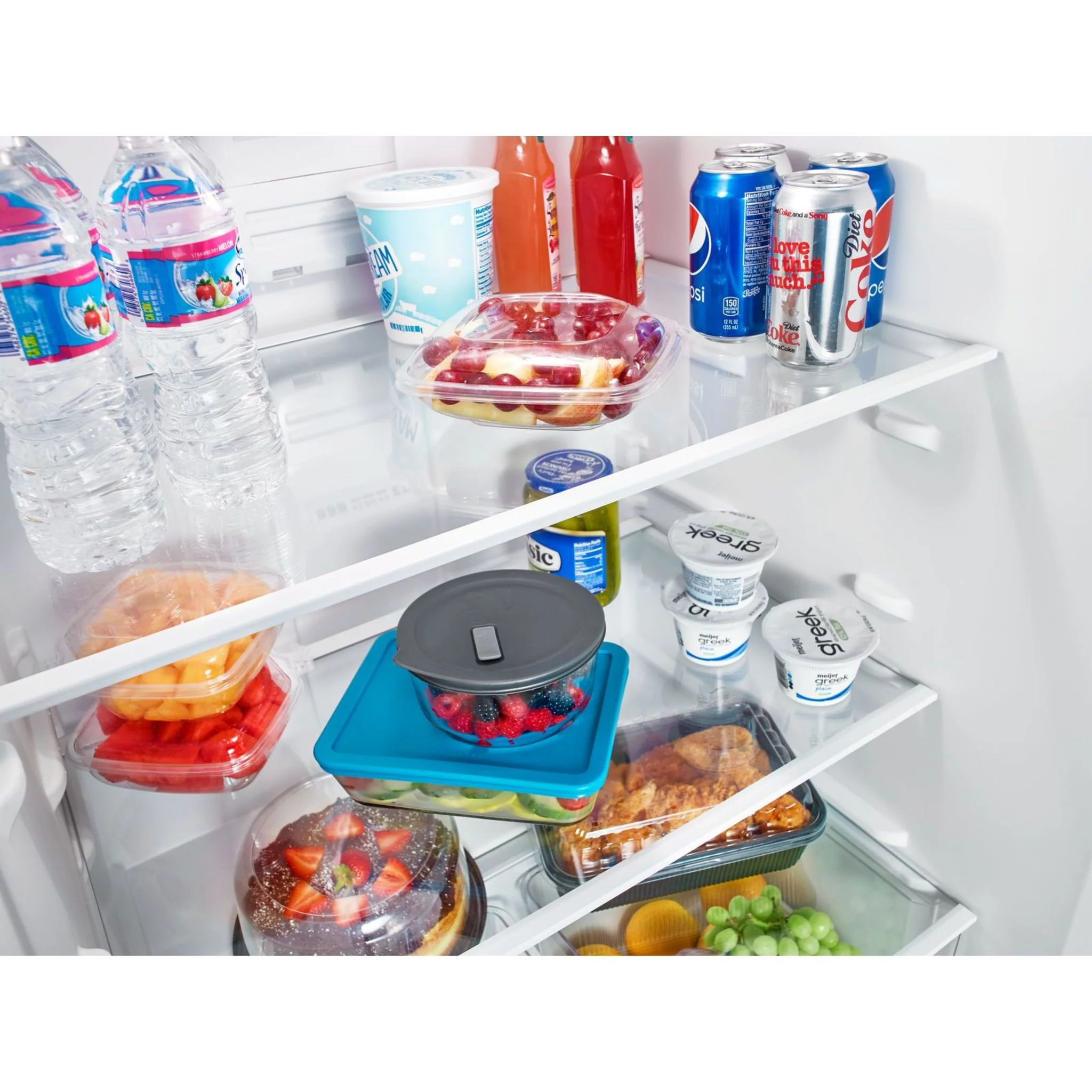Amana 30-inch Wide Top-Freezer Refrigerator with Glass Shelves  - 18 cu. ft. -Stainless Steel (ART318FFDS) - Image 8