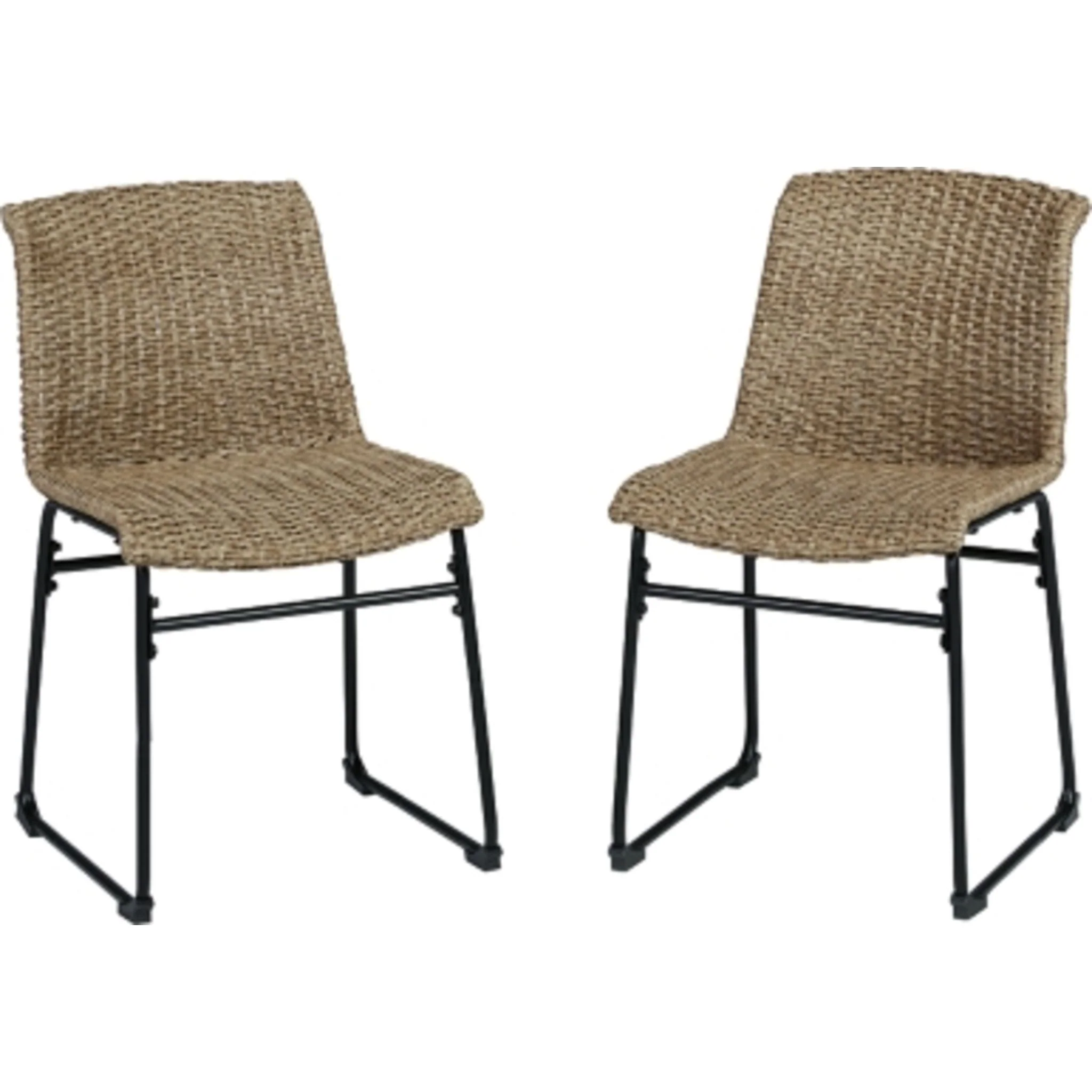 Outdoor Amaris Chair with Cushion (set of 2) Brown/Black - Image 3