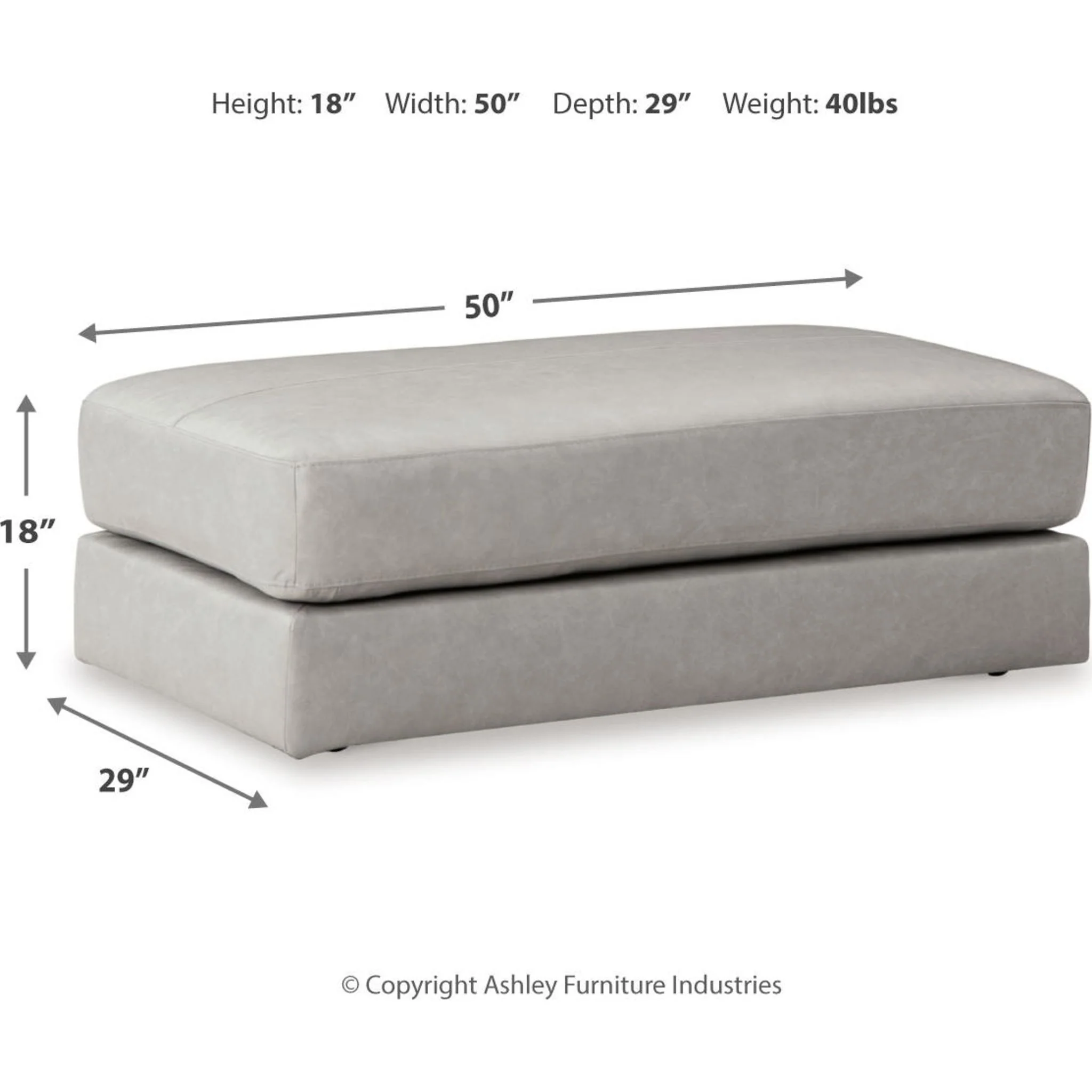Amiata Oversized Accent Ottoman - Image 4