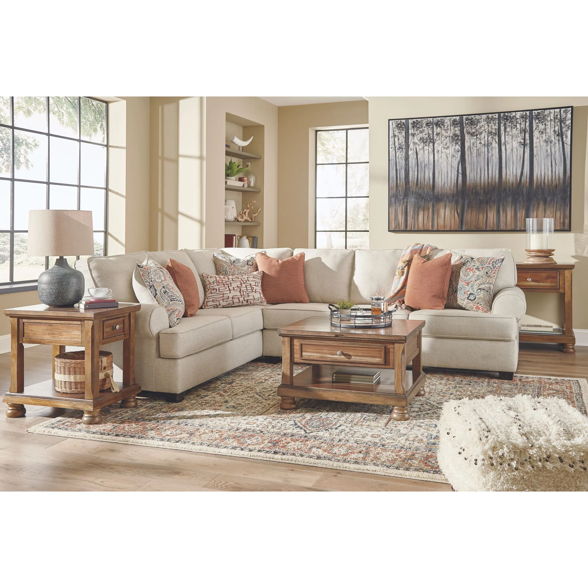 Amici 3 Piece Sectional - Image 3