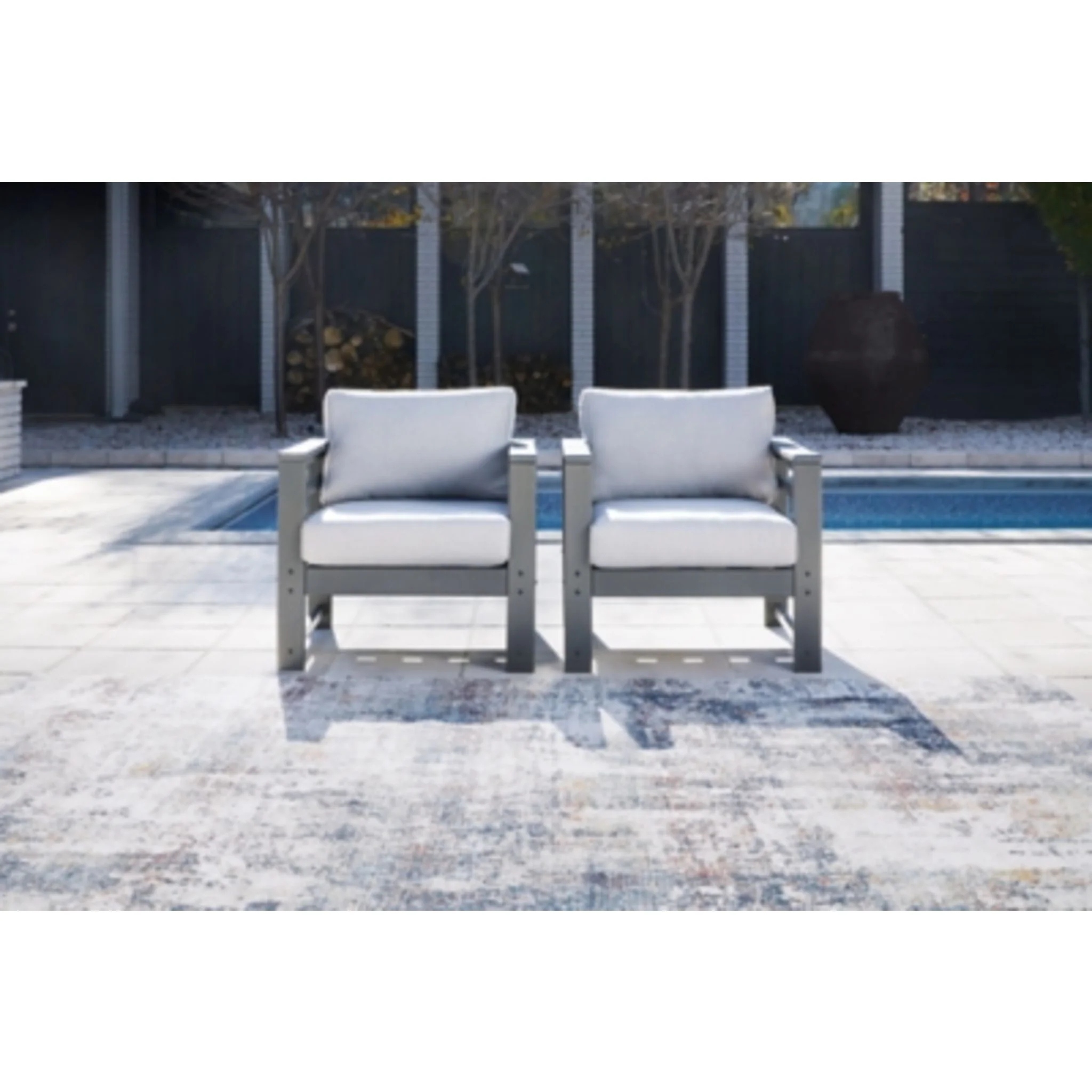 Amora Outdoor Lounge Chair with Cushion (set of 2) - Image 2