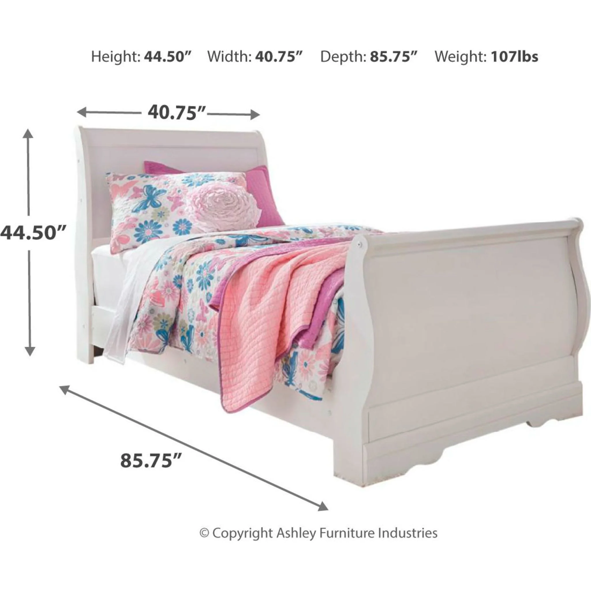 Anarasia 5 Piece Sleigh Bedroom - Image 12