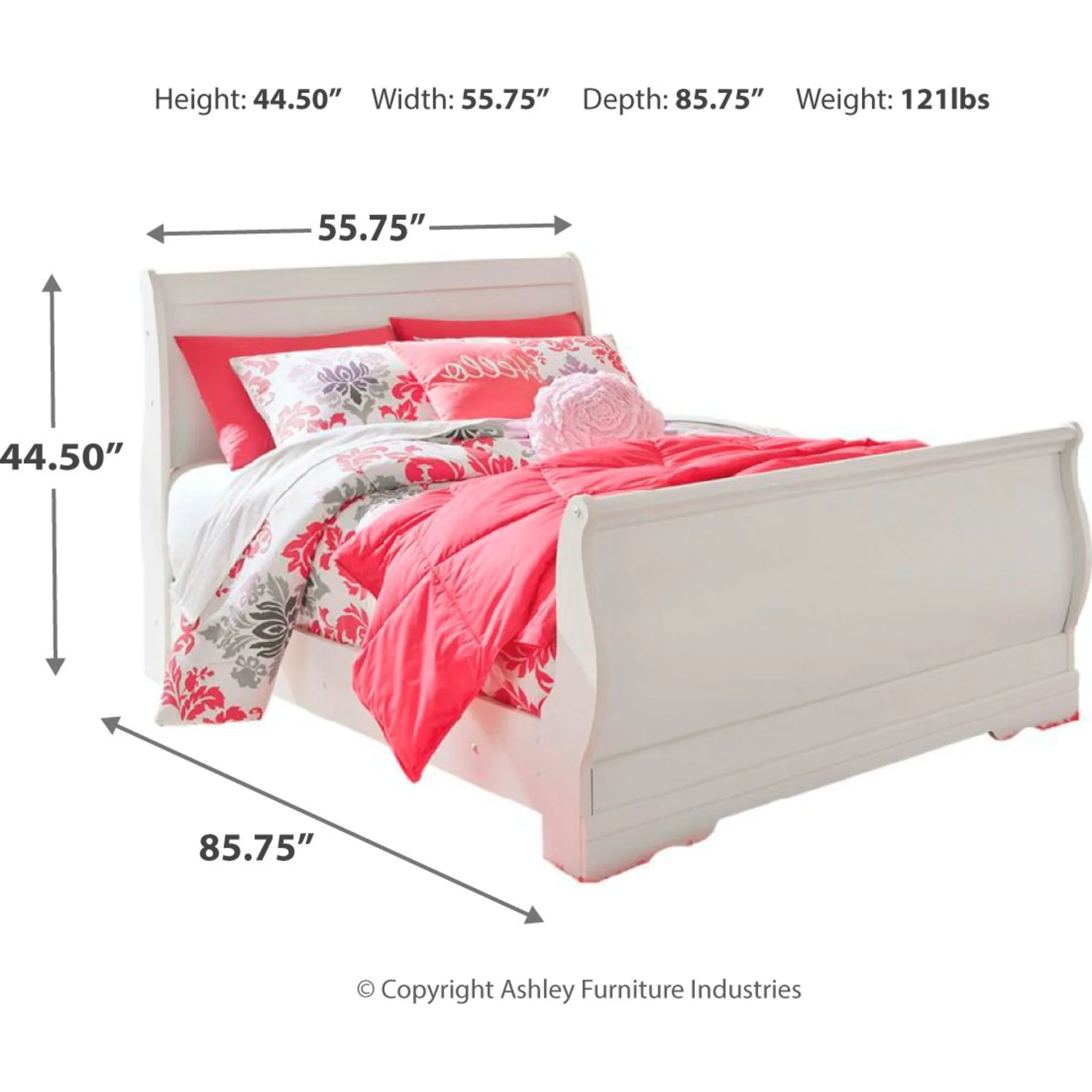 Anarasia 5 Piece Sleigh Bedroom - Image 19