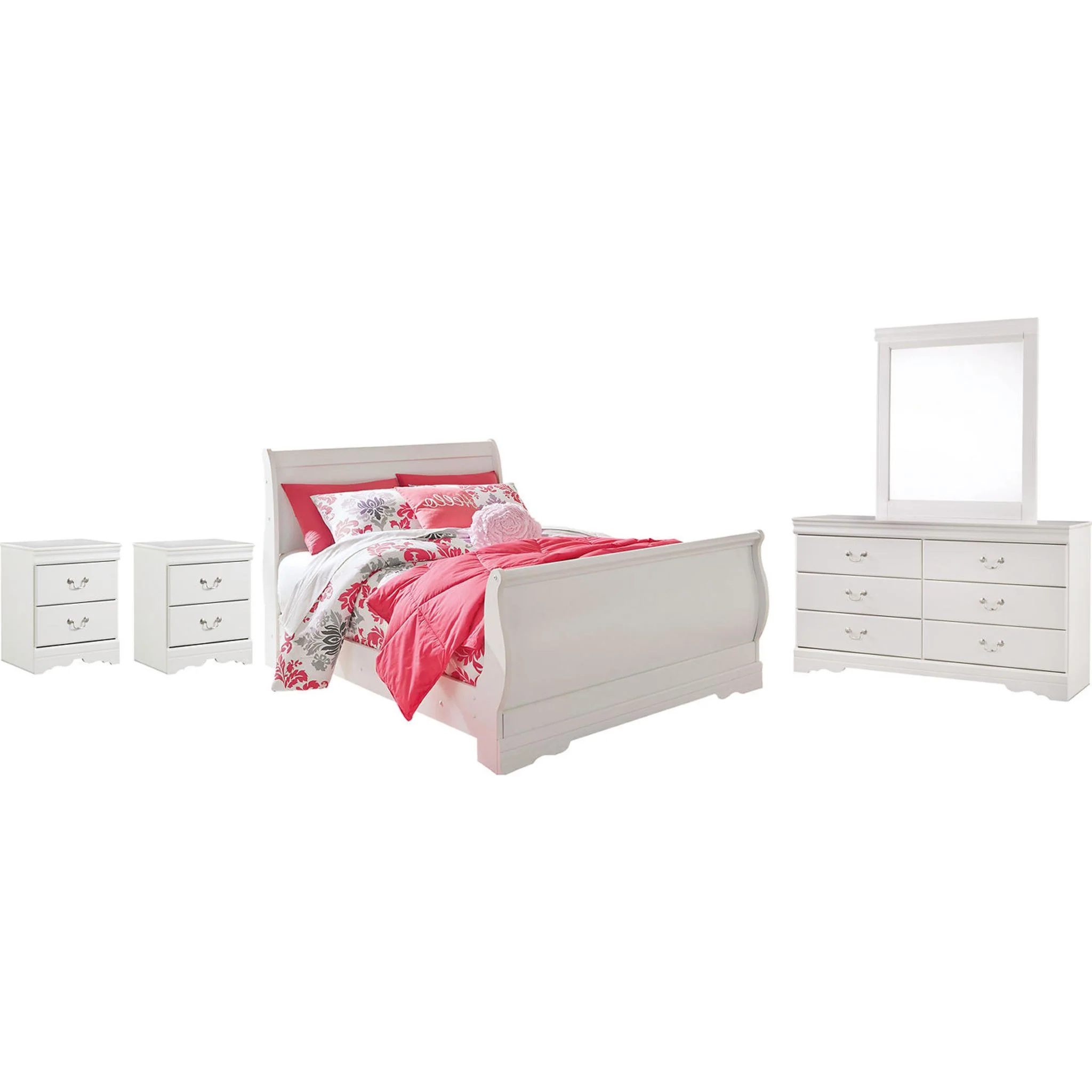 Anarasia 5 Piece Sleigh Bedroom - Image 23