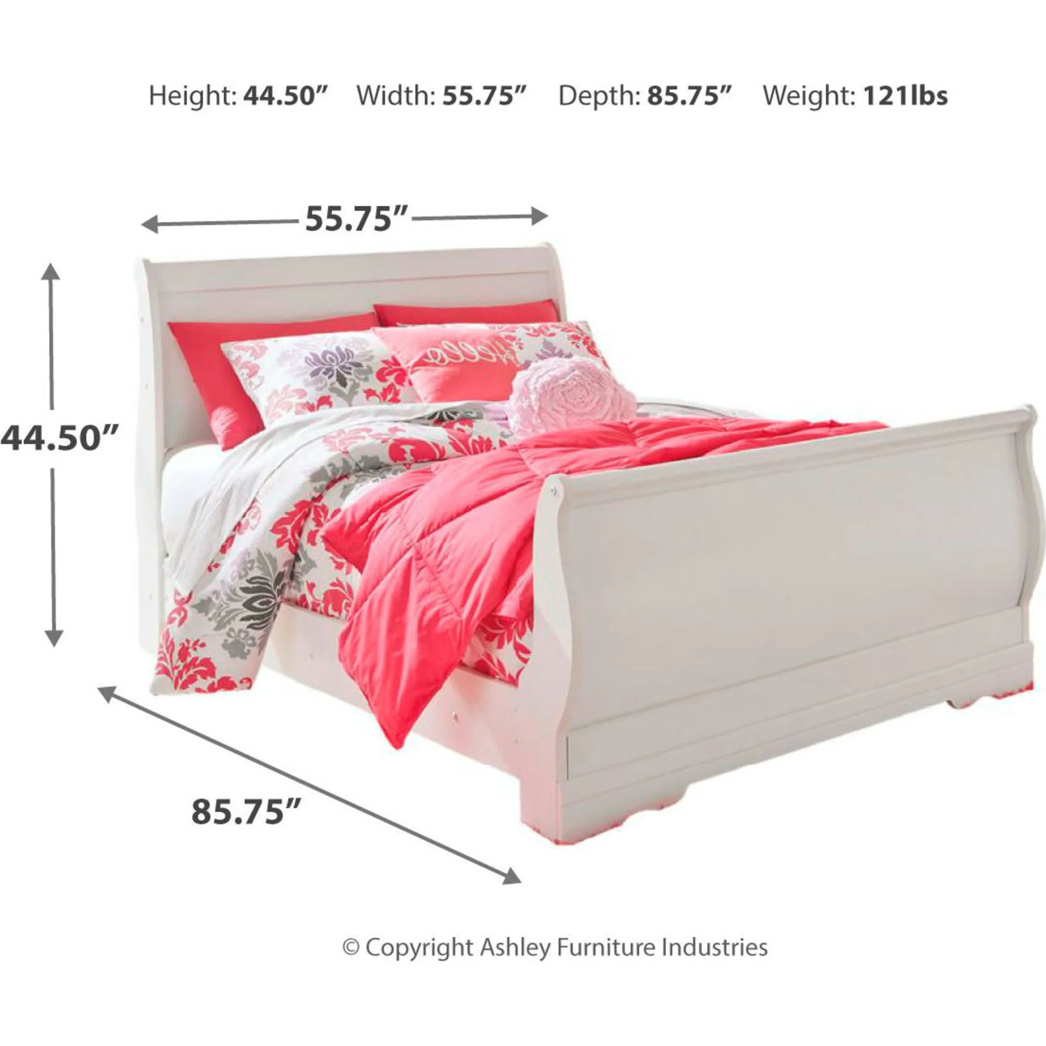 Anarasia 5 Piece Sleigh Bedroom - Image 26