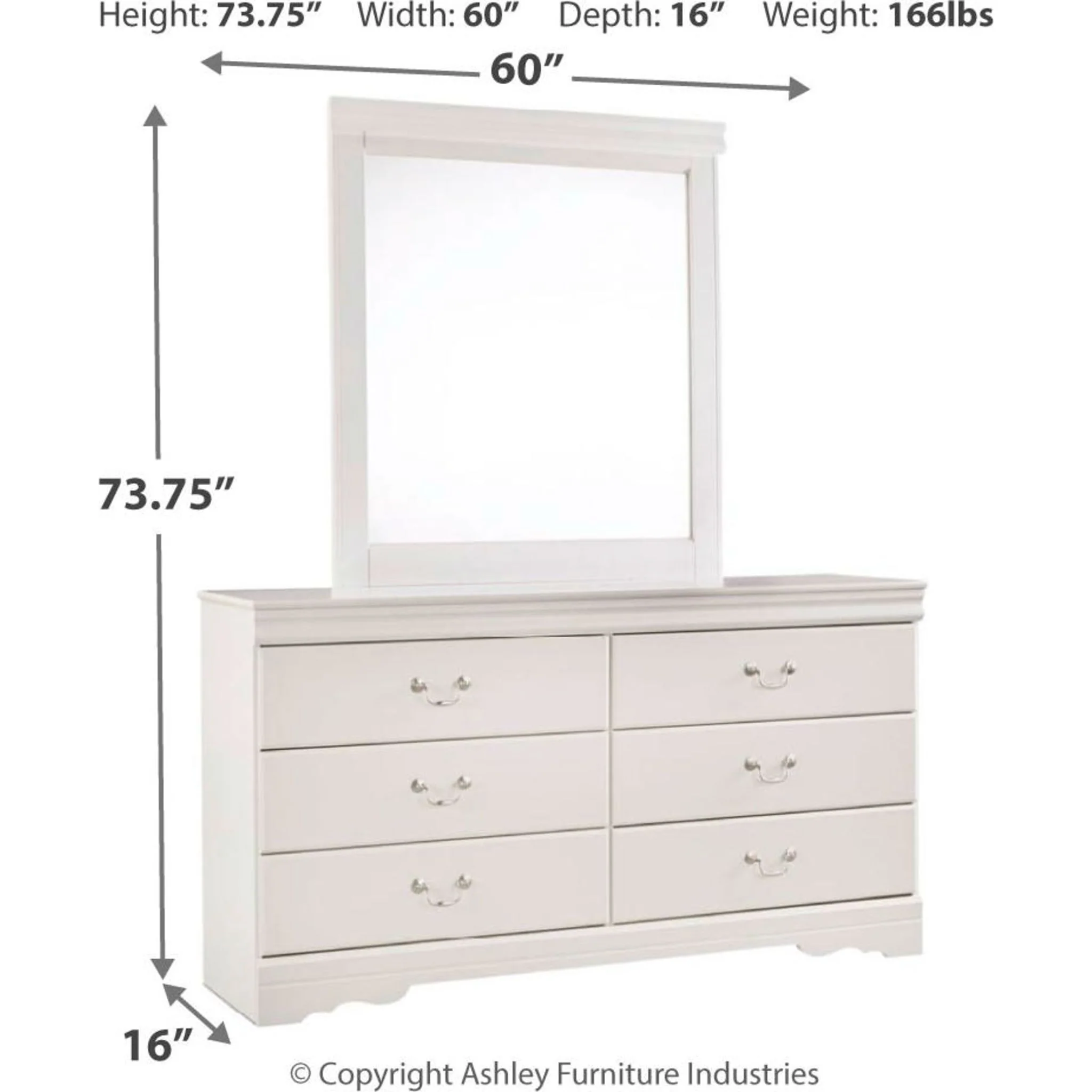 Anarasia Dresser and Mirror - Image 9