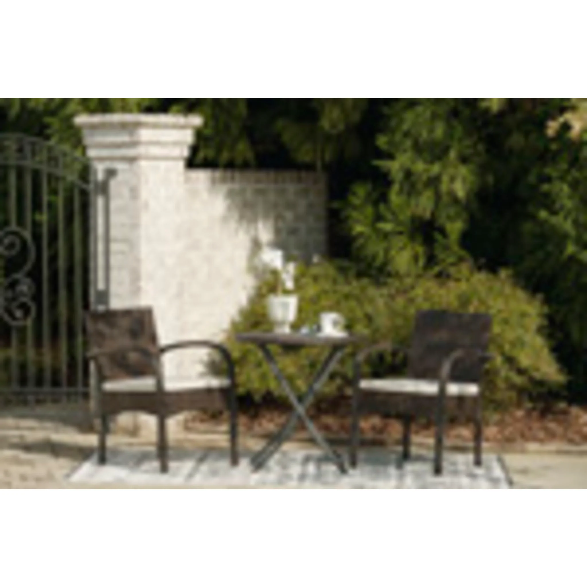 Outdoor Anchor Lane Table and Pair of Chairs Brown - Image 8