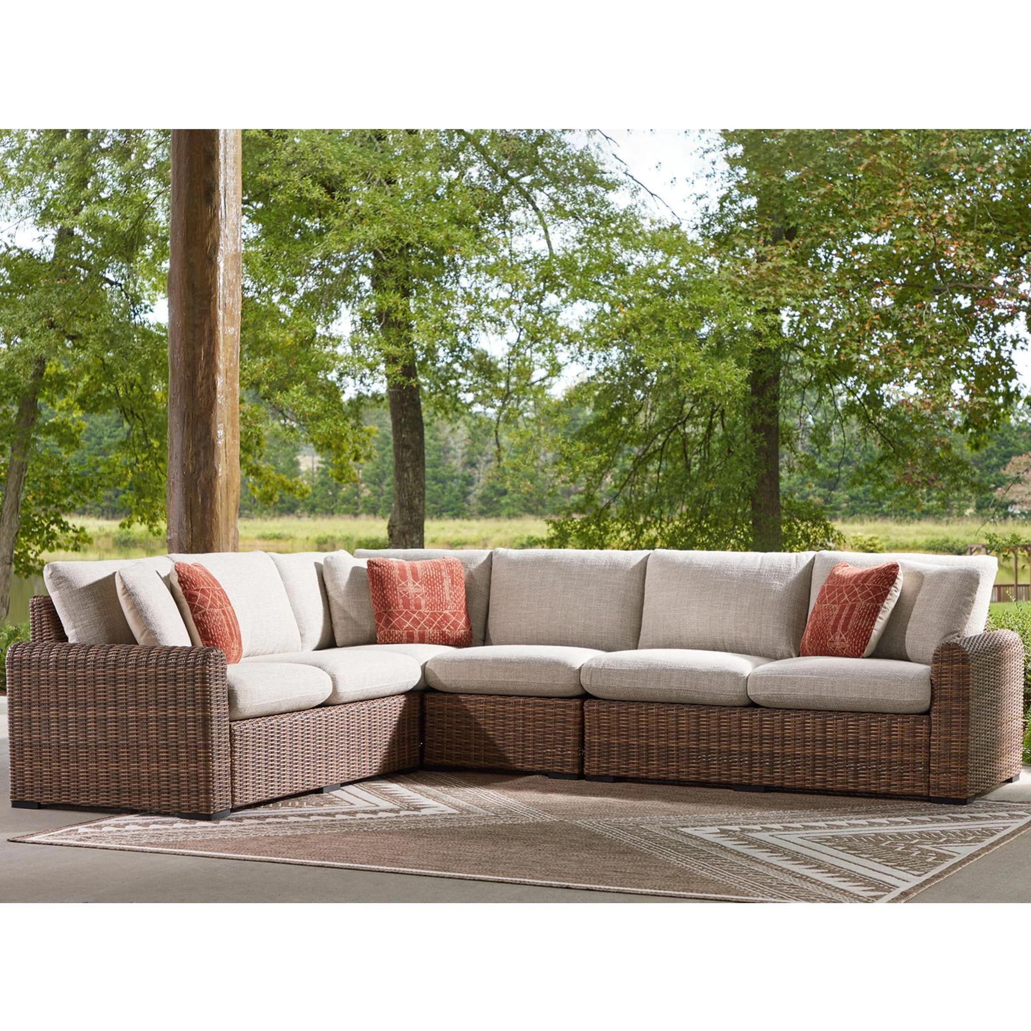 Angel Island 4 Piece Outdoor Modular Sectional - Image 4
