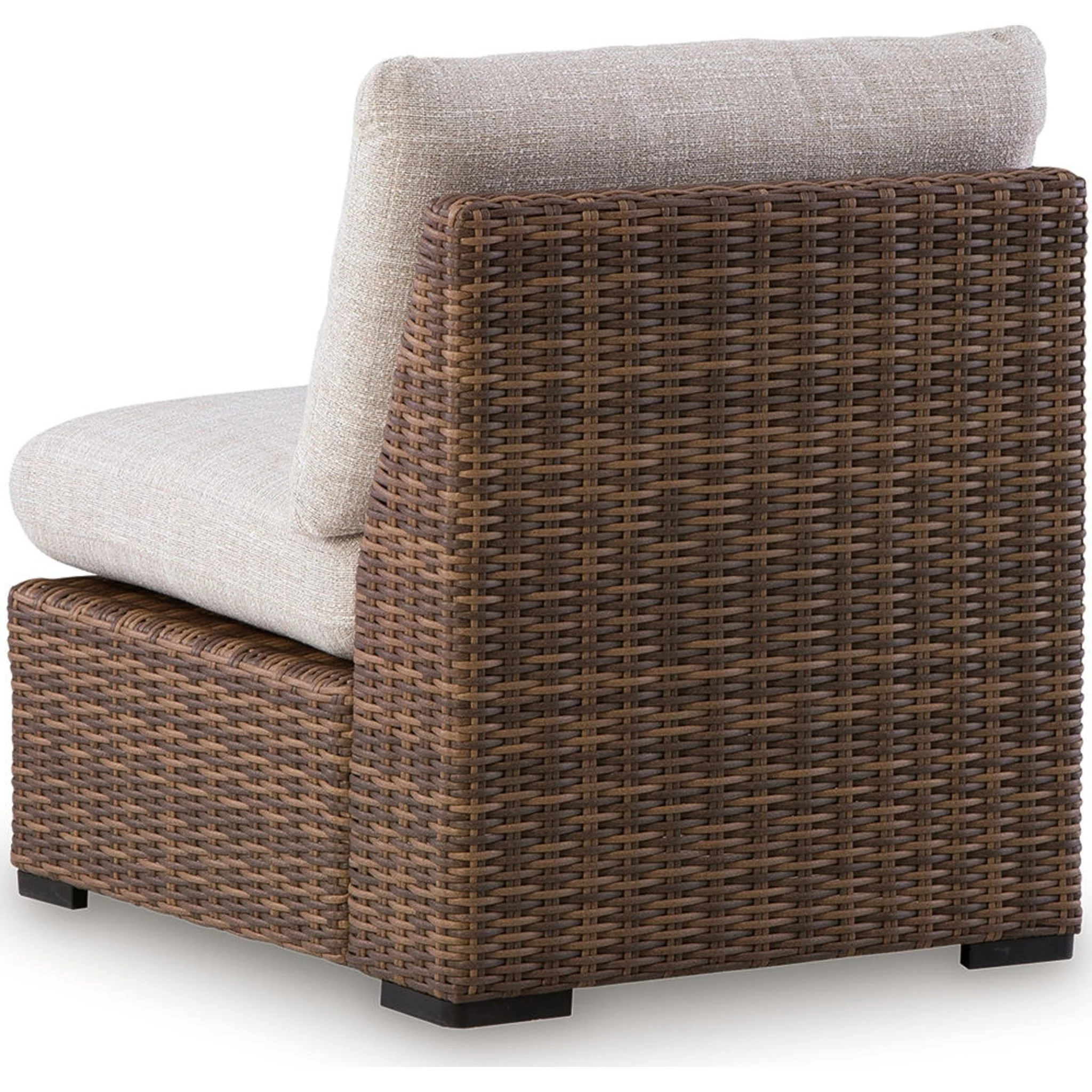 Angel Island Outdoor Modular Armless Chair with Cushion - Image 4