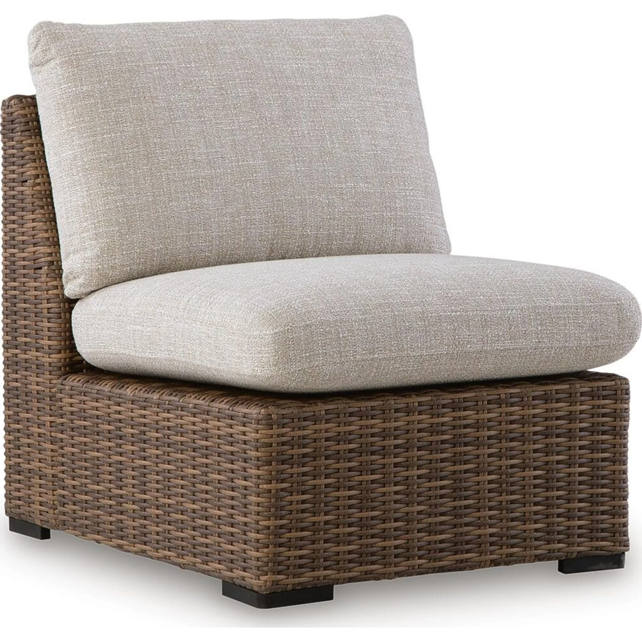 Angel Island Outdoor Modular Armless Chair with Cushion - Image 6