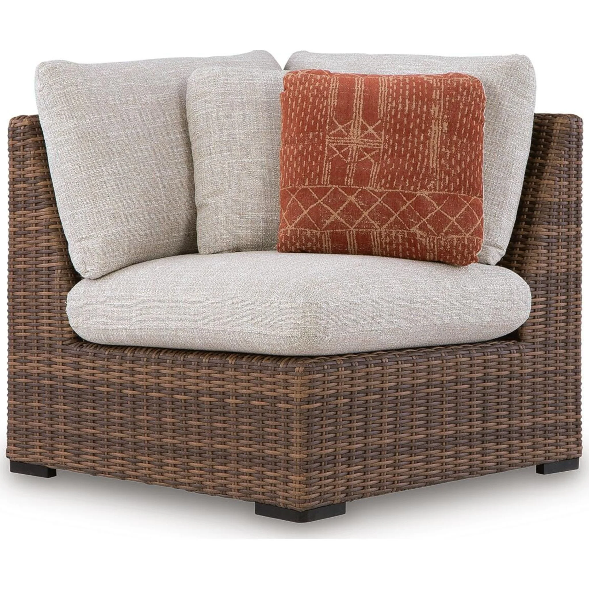Angel Island Outdoor Modular Corner Chair with Cushion - Image 4
