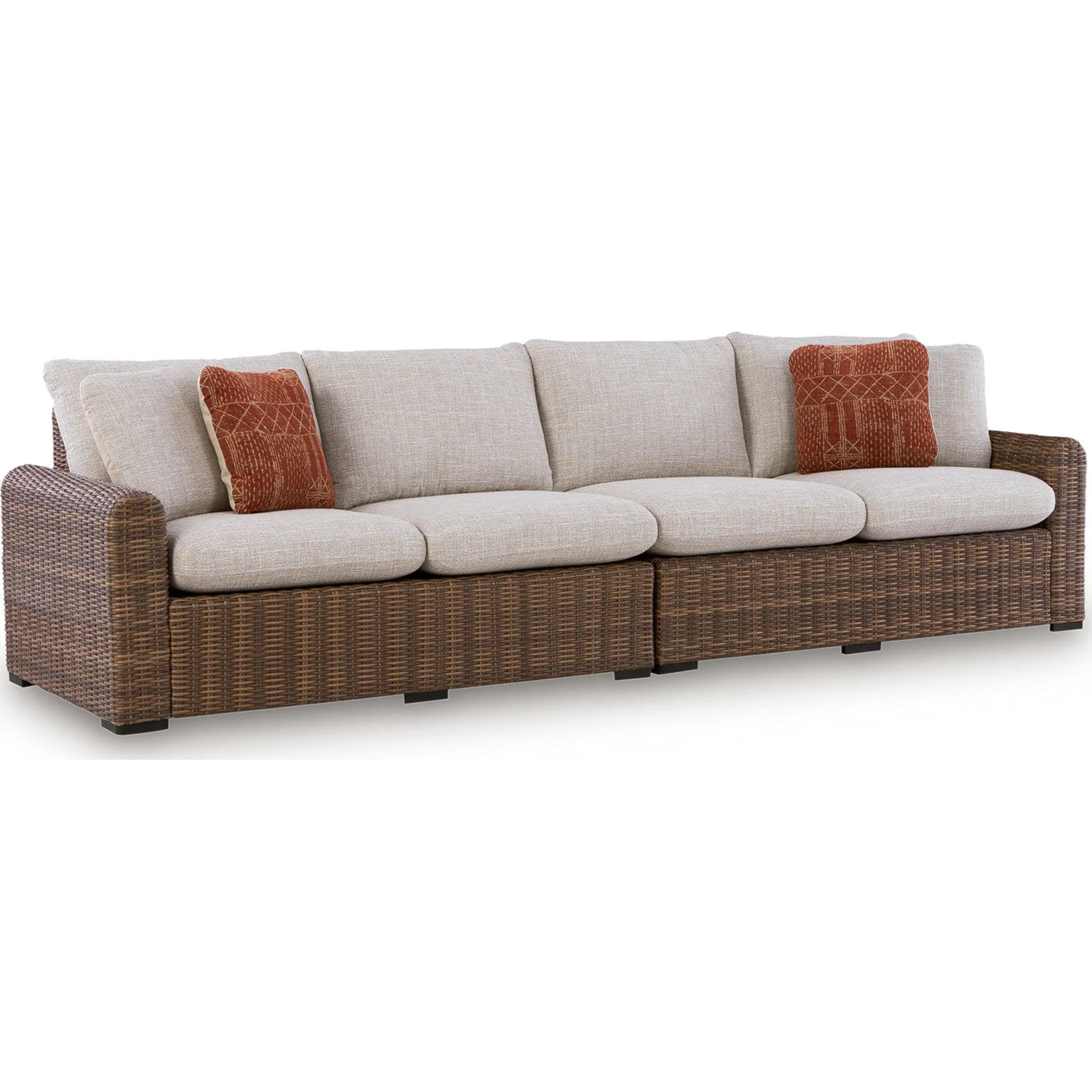 Angel Island Outdoor Modular Left and Right Arm Loveseat with Cushion - Image 3