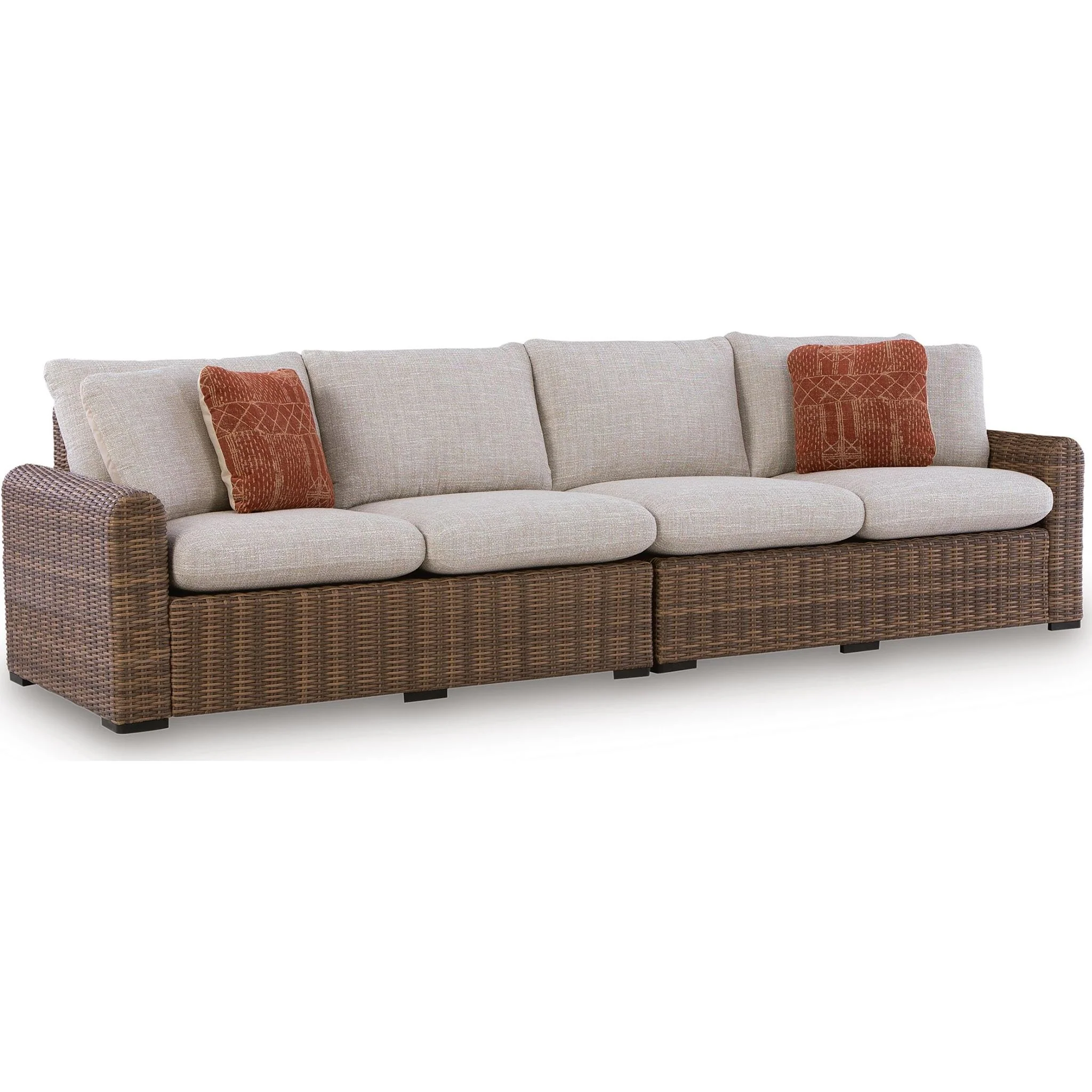 Angel Island Outdoor Modular Left and Right Arm Loveseat with Cushion - Image 6
