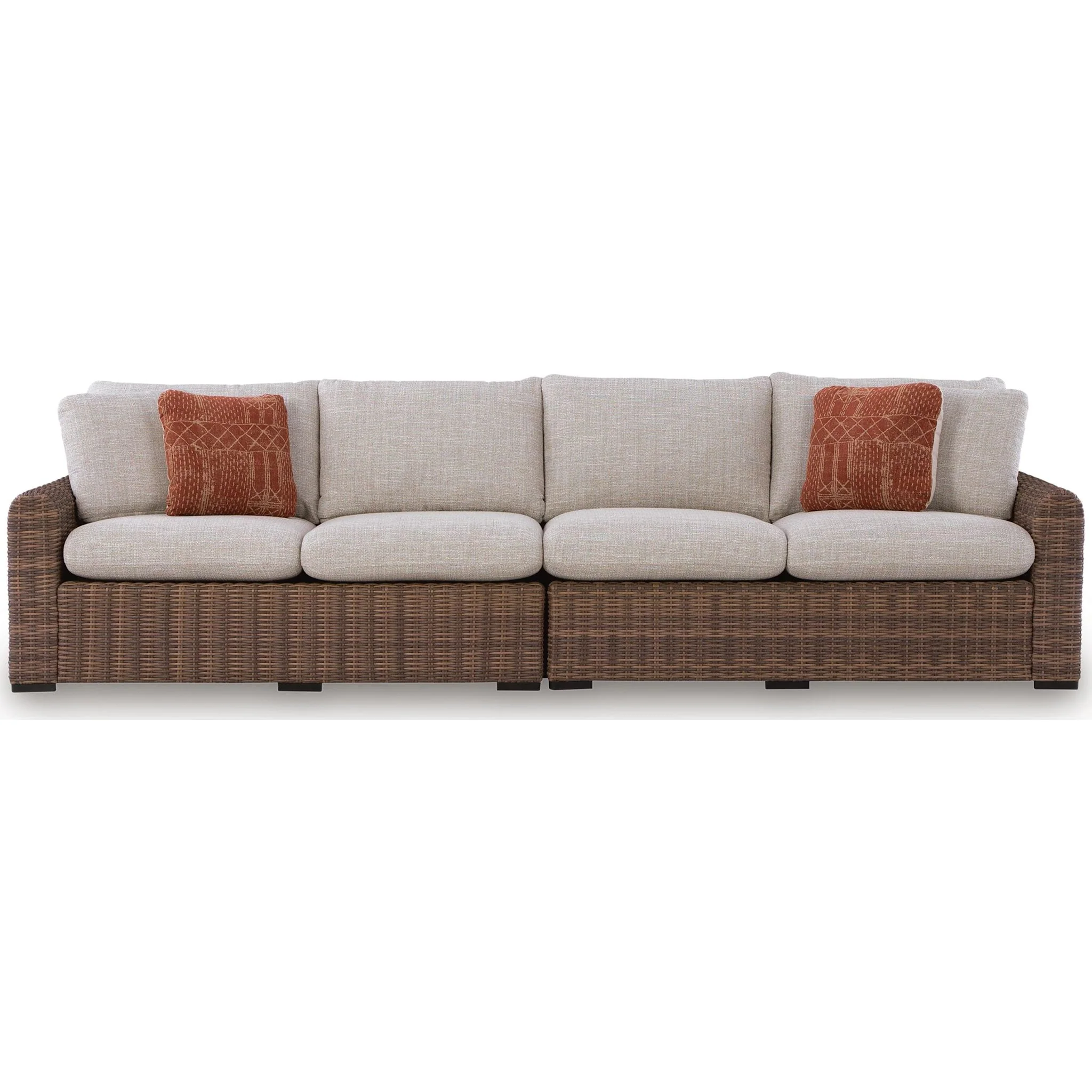 Angel Island Outdoor Modular Left and Right Arm Loveseat with Cushion - Image 8