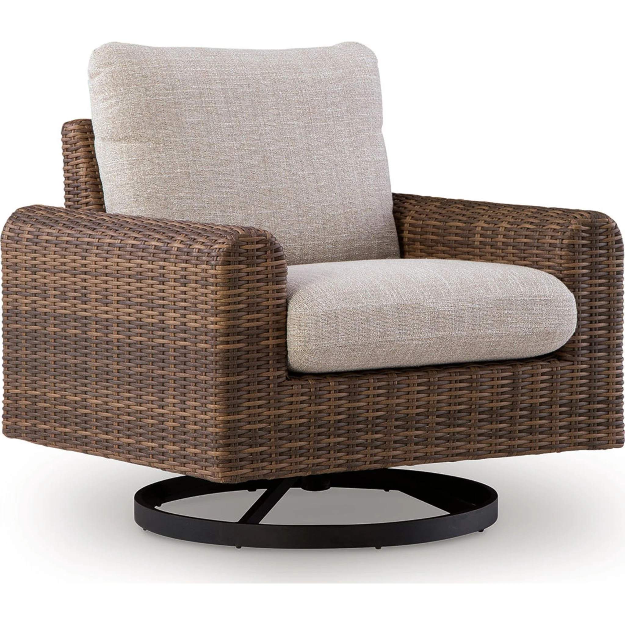 Angel Island Outdoor Swivel Lounge Chair with Cushion - Image 4