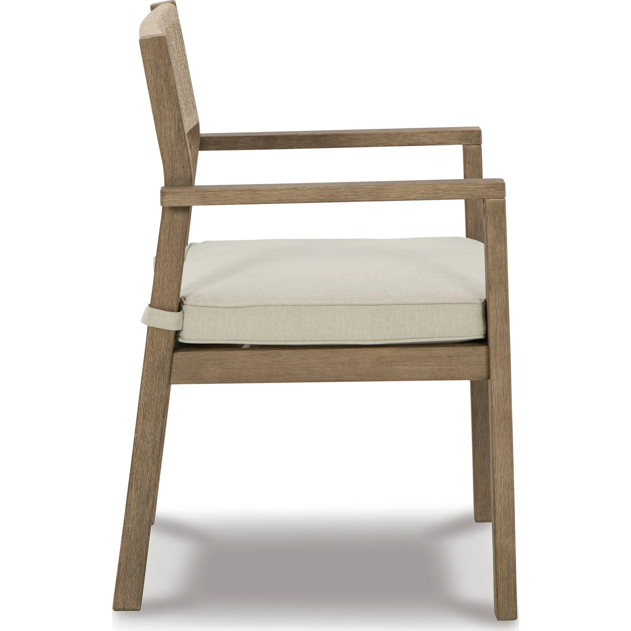 Outdoor Aria Plains Arm Chair with Cushion (set of 2) - Image 4