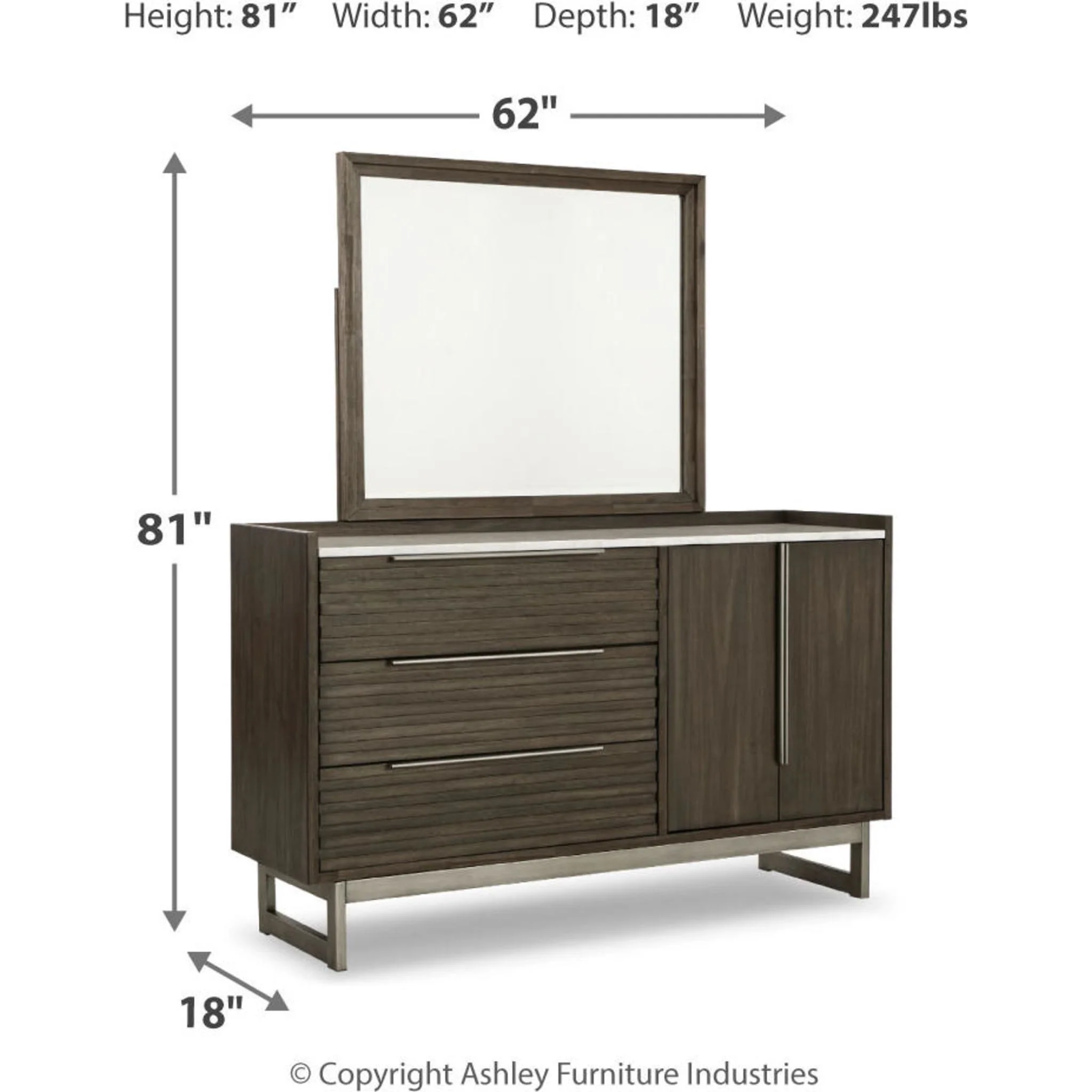 Arkenton Dresser and Mirror - Image 9