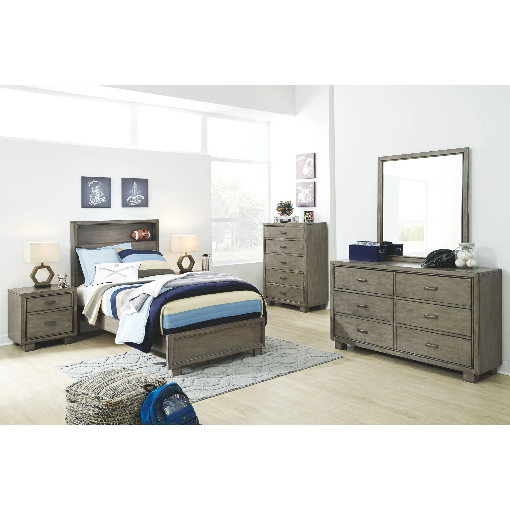 Arnett 3 Piece Full Panel Bed - Image 8