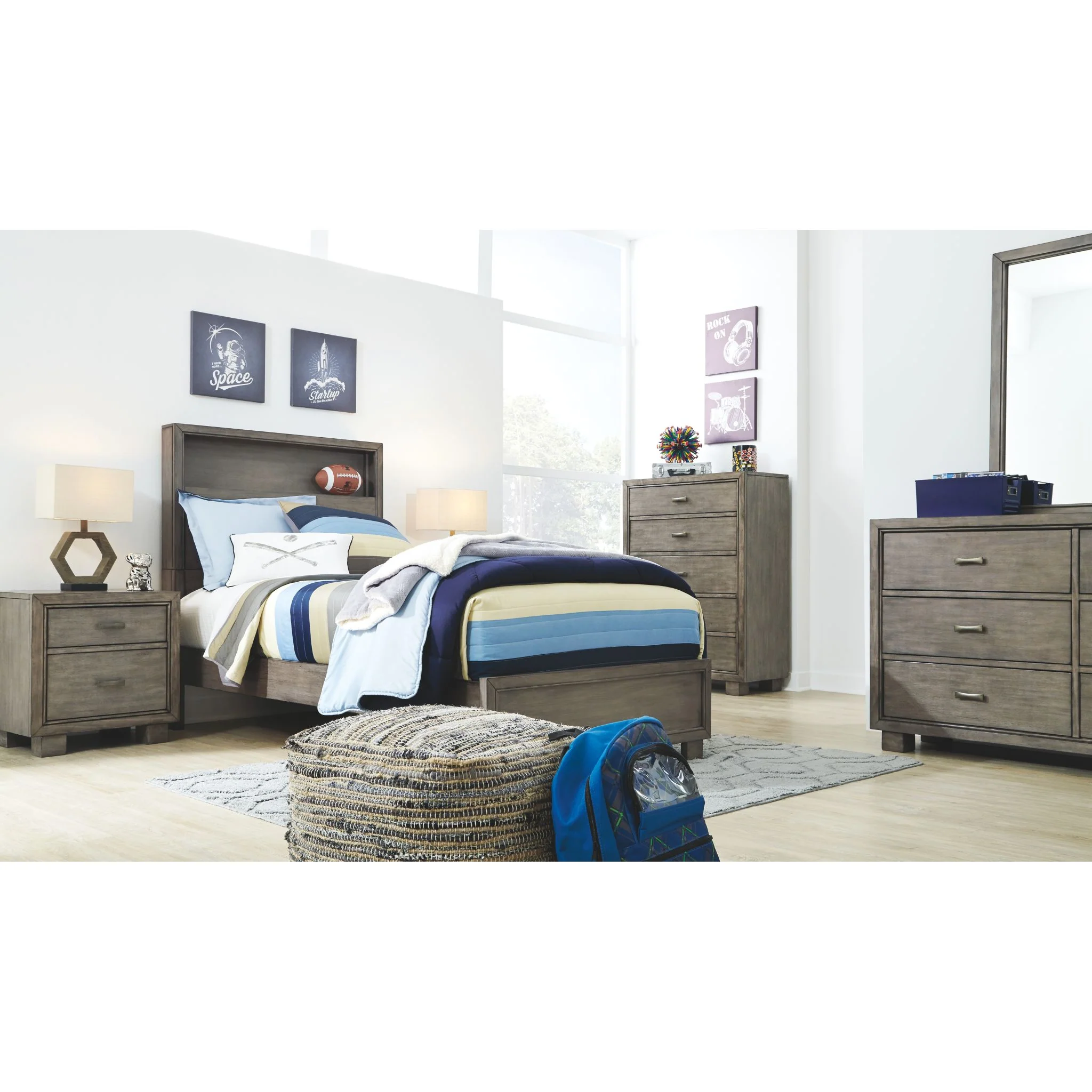 Arnett 3 Piece Twin Panel Bed - Image 6
