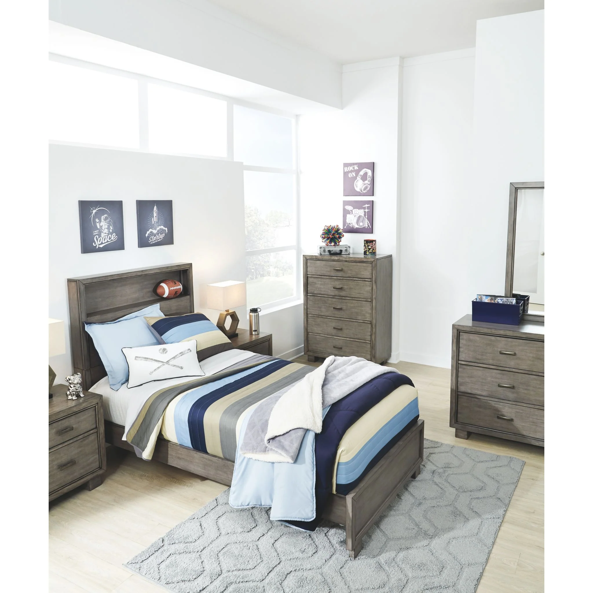 Arnett 3 Piece Twin Panel Bed - Image 7