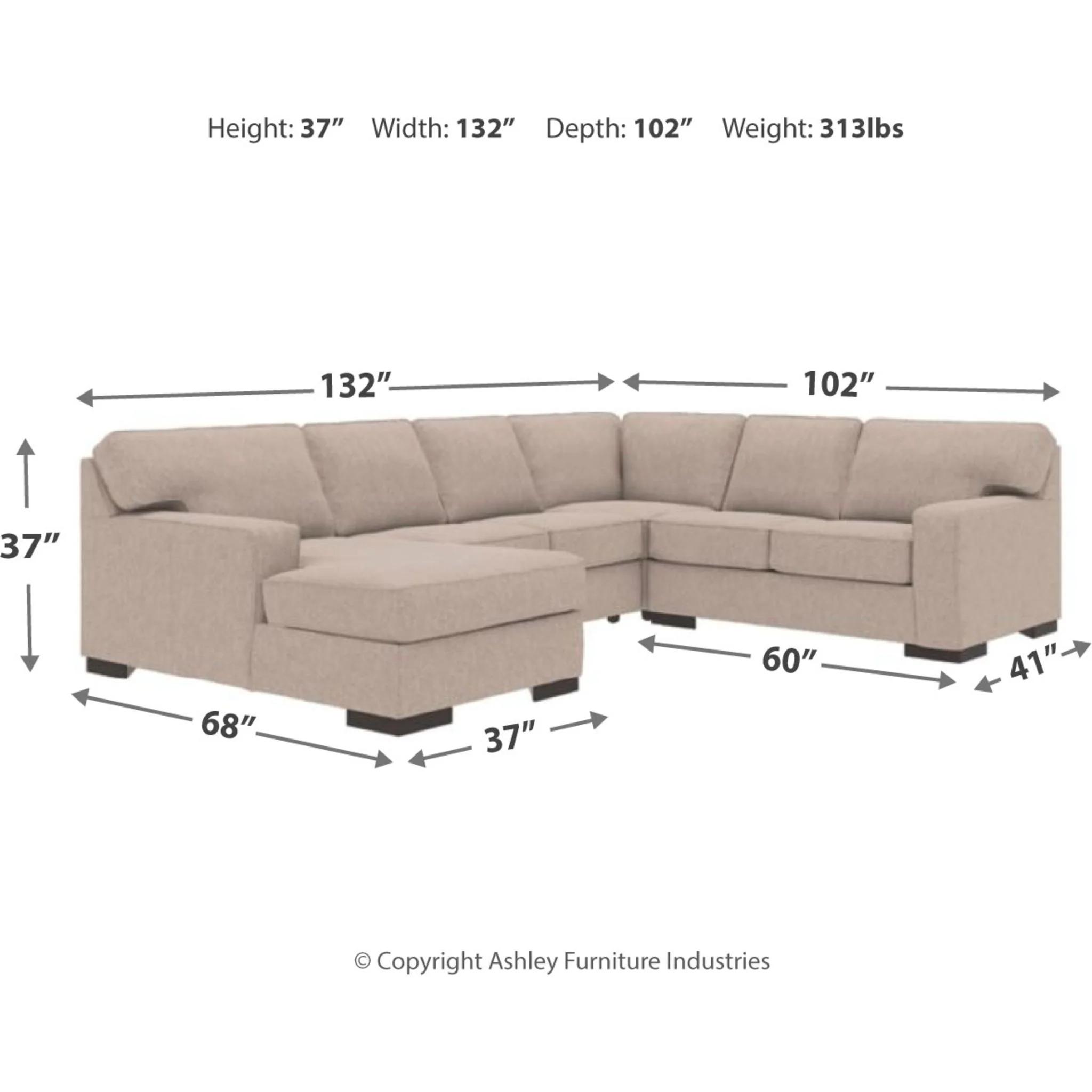 Ashlor-Exclusive 4 Piece Sectional - Image 18