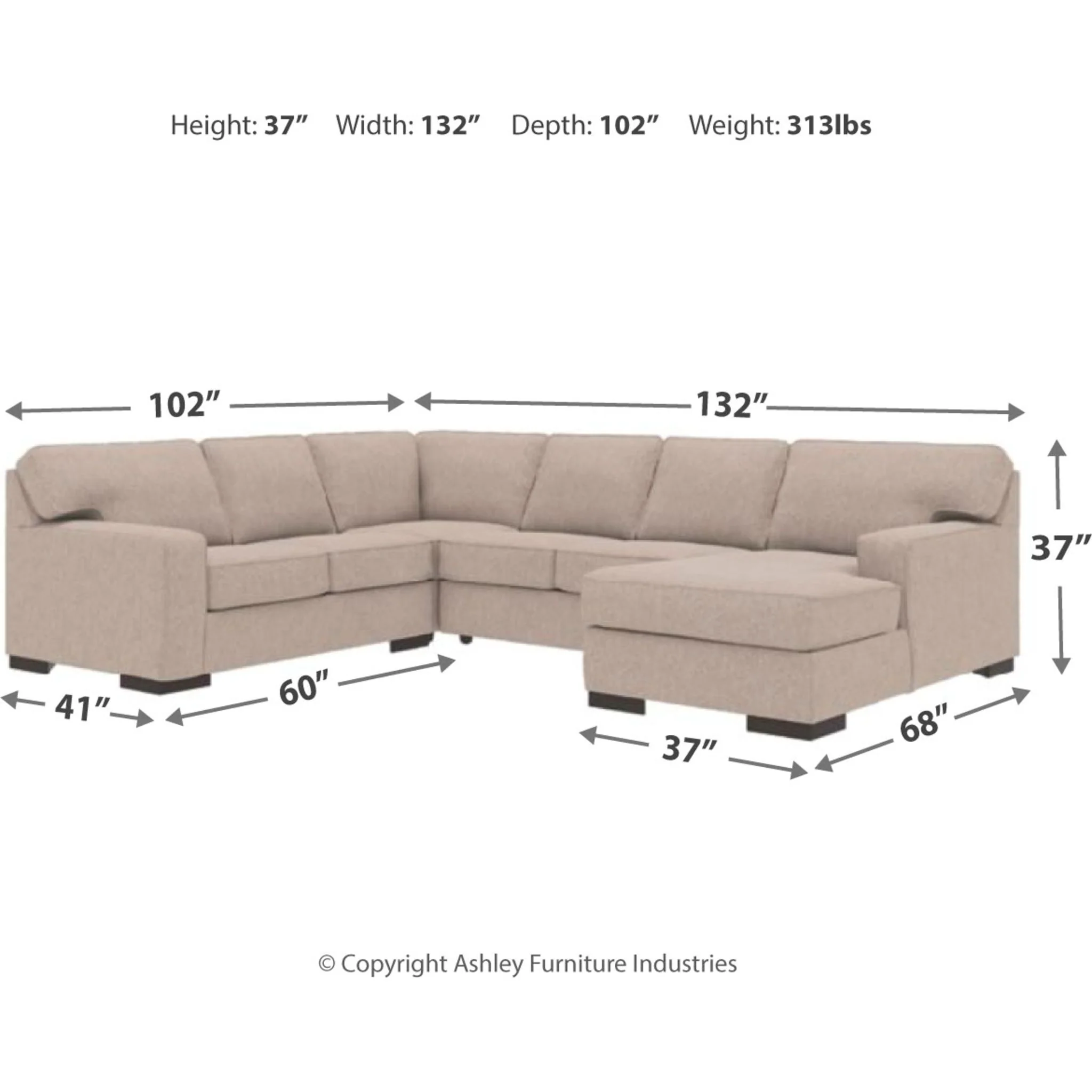 Ashlor-Exclusive 4 Piece Sectional - Image 20