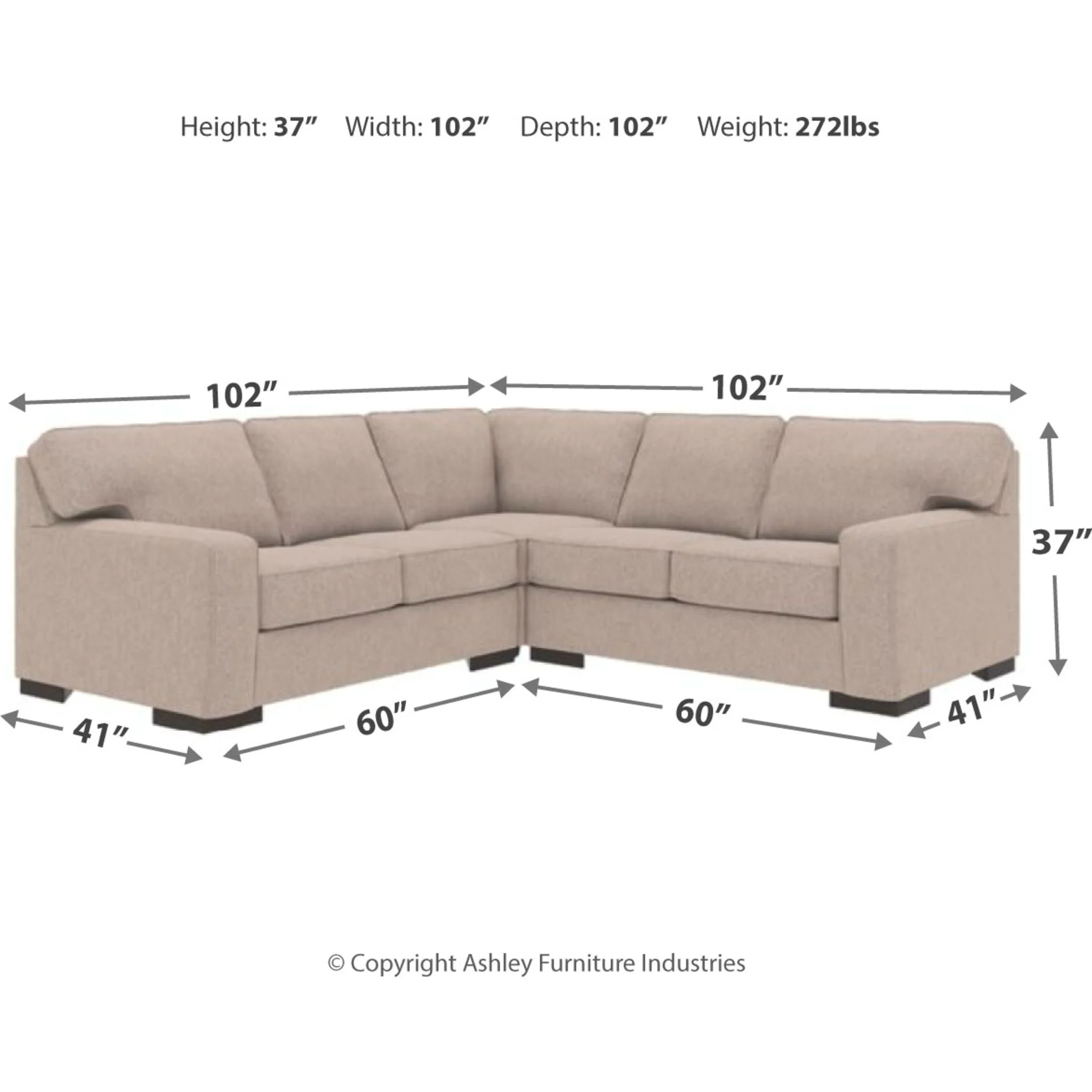 Ashlor-Exclusive 3 Piece Sectional - Image 13