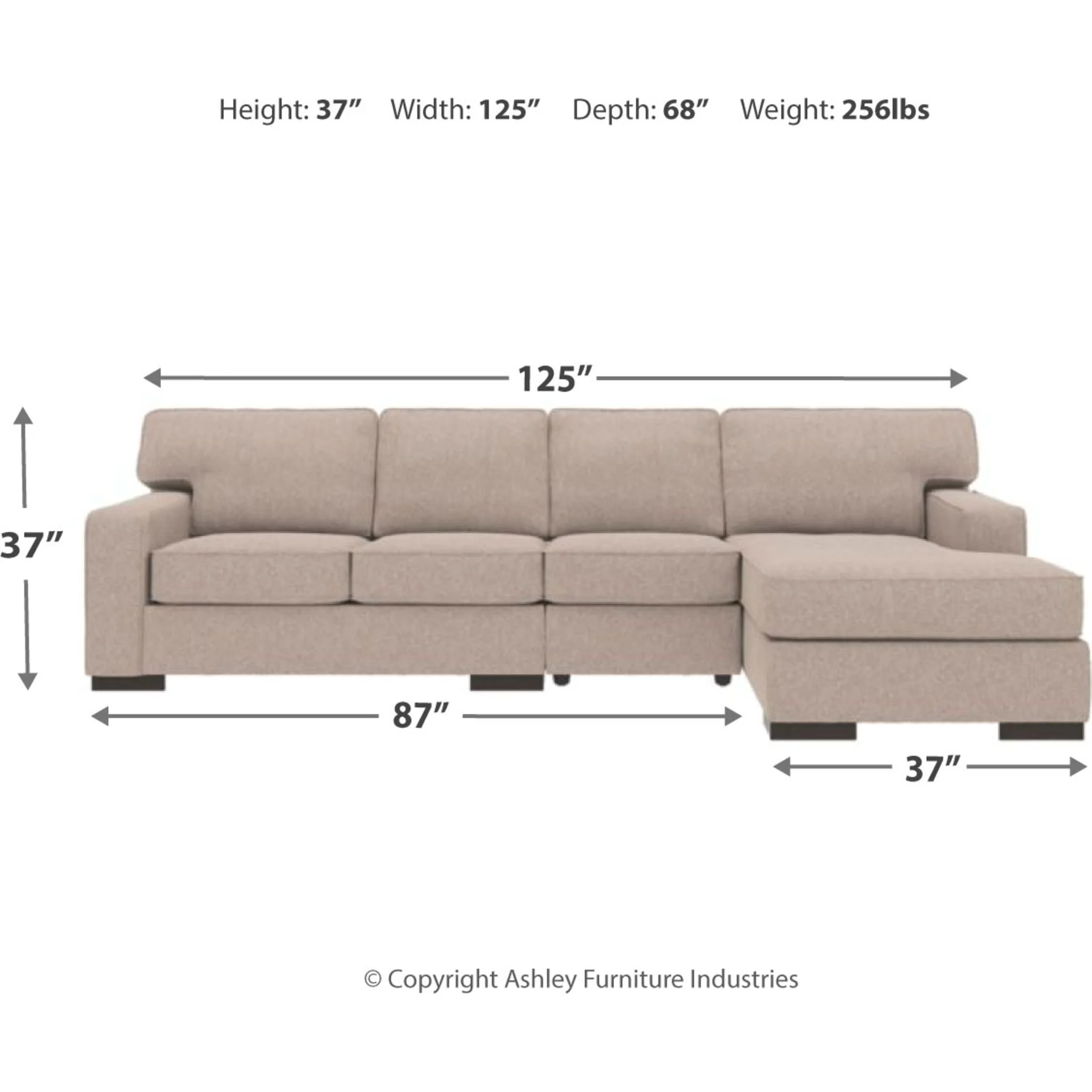 Ashlor-Exclusive 3 Piece Sectional - Image 3