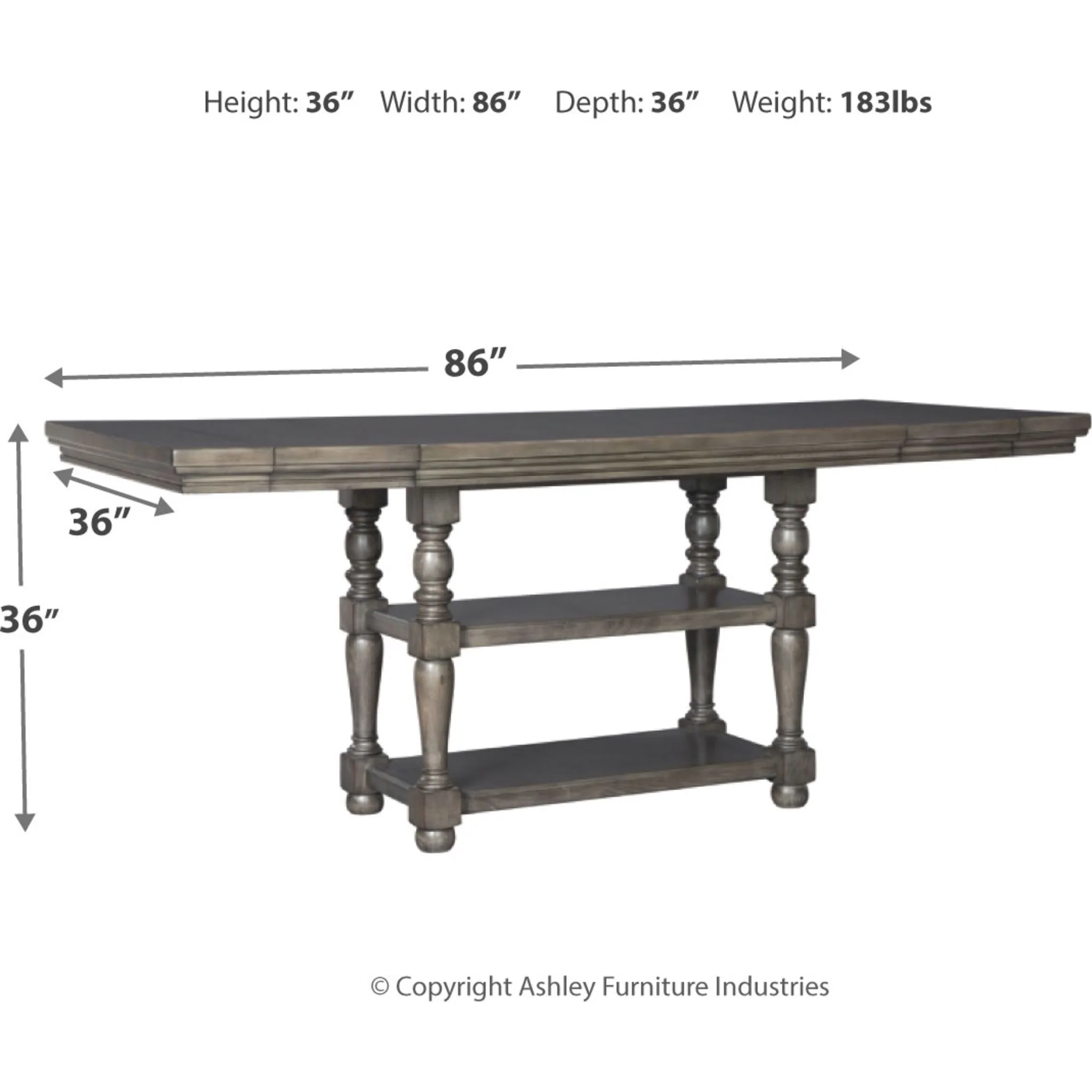 Audberry RECT DRM Counter EXT Table - Image 4