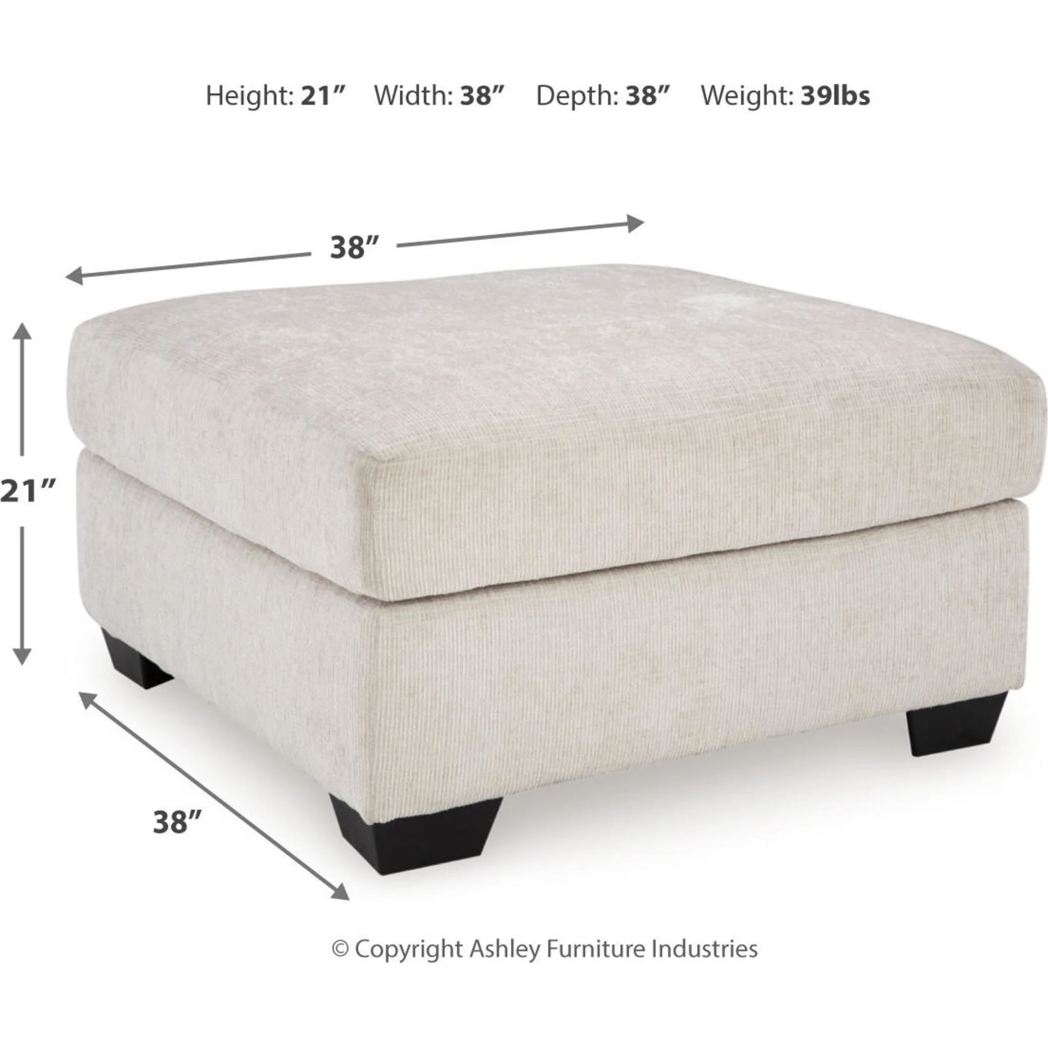 Aviemore Oversized Accent Ottoman - Image 19