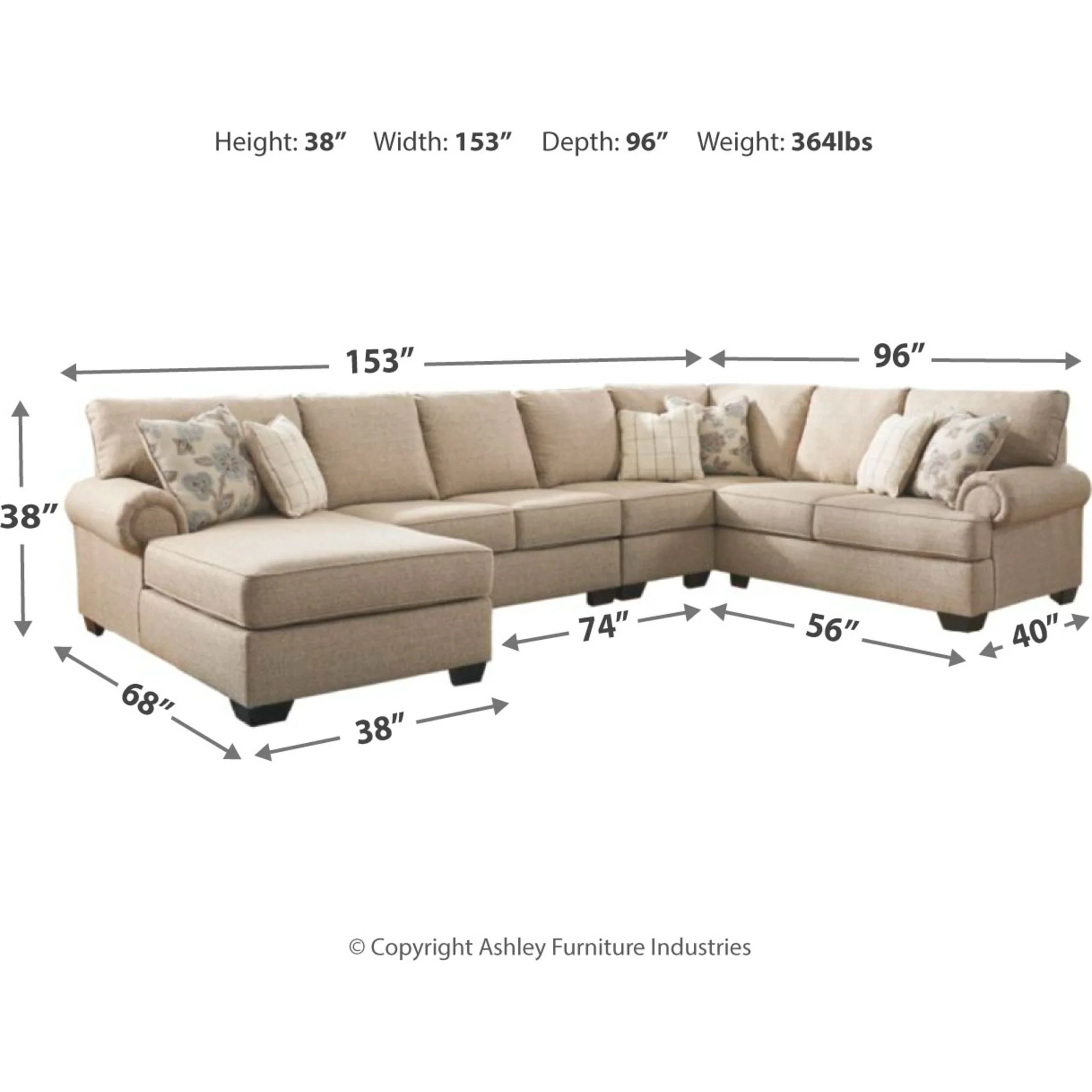 Baceno-Exclusive 4 Piece Sectional - Image 3