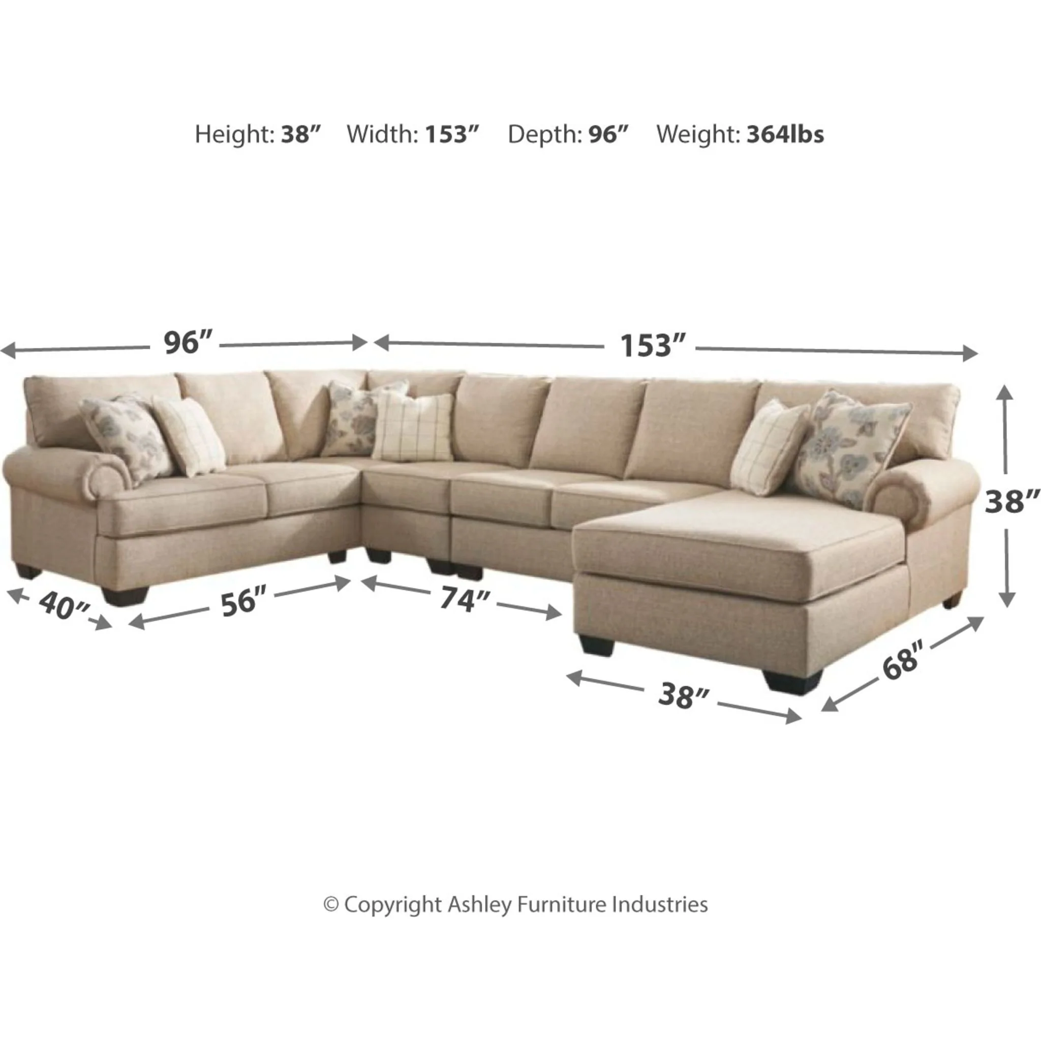 Baceno-Exclusive 4 Piece Sectional - Image 5
