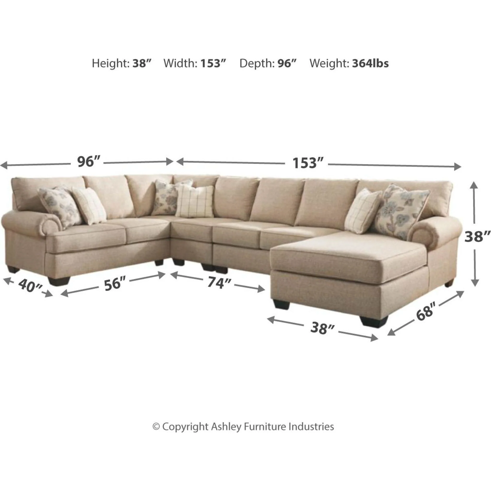Baceno-Exclusive 4 Piece Sectional - Image 9