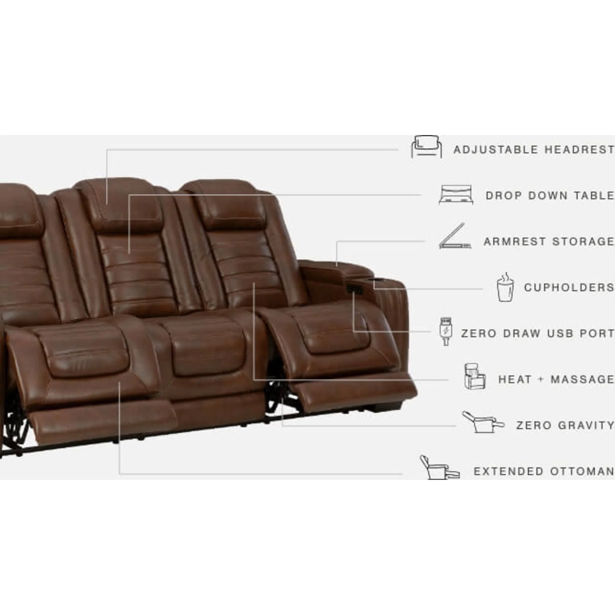 Backtrack PWR REC Sofa with ADJ Headrest - Image 4