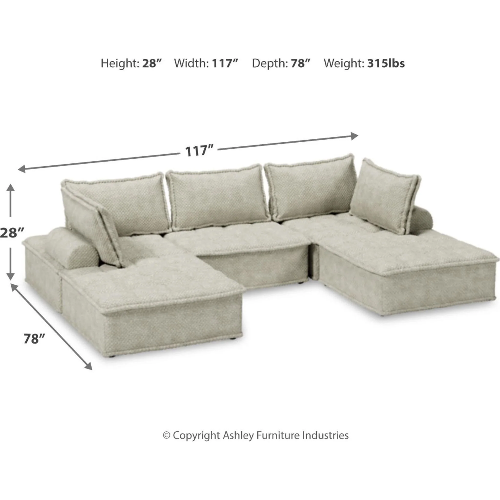 Bales 5 Piece Modular Sectional - Image 30