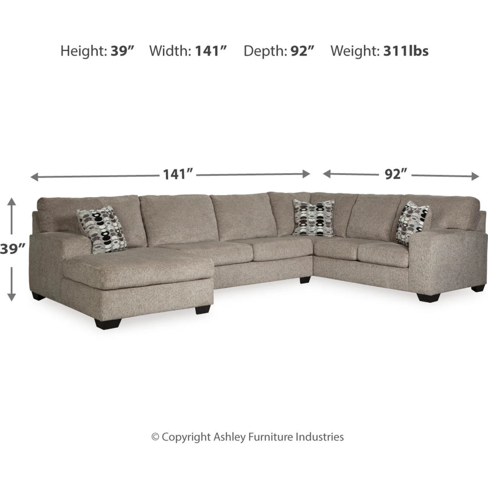 Ballinasloe 3 Piece Sectional - Image 11