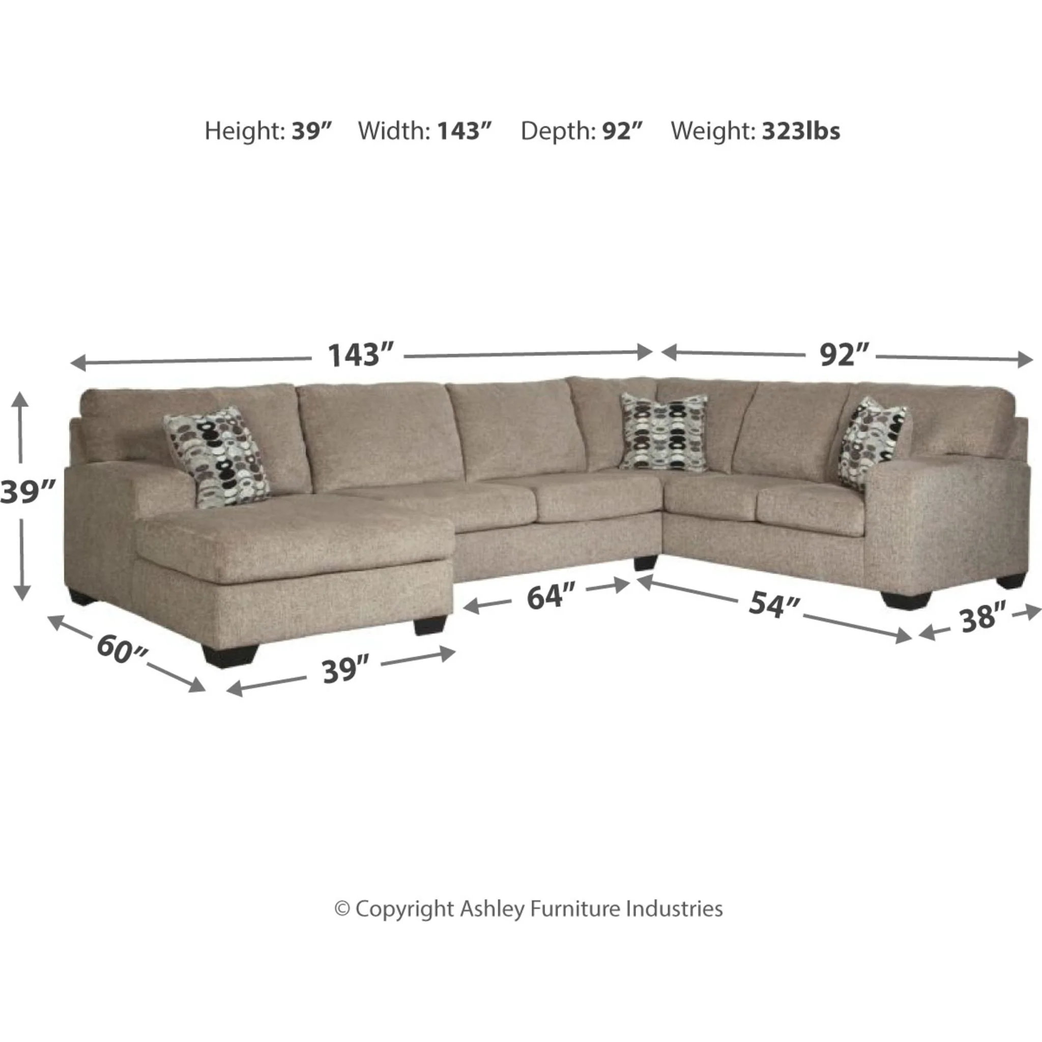 Ballinasloe 3 Piece Sectional - Image 5