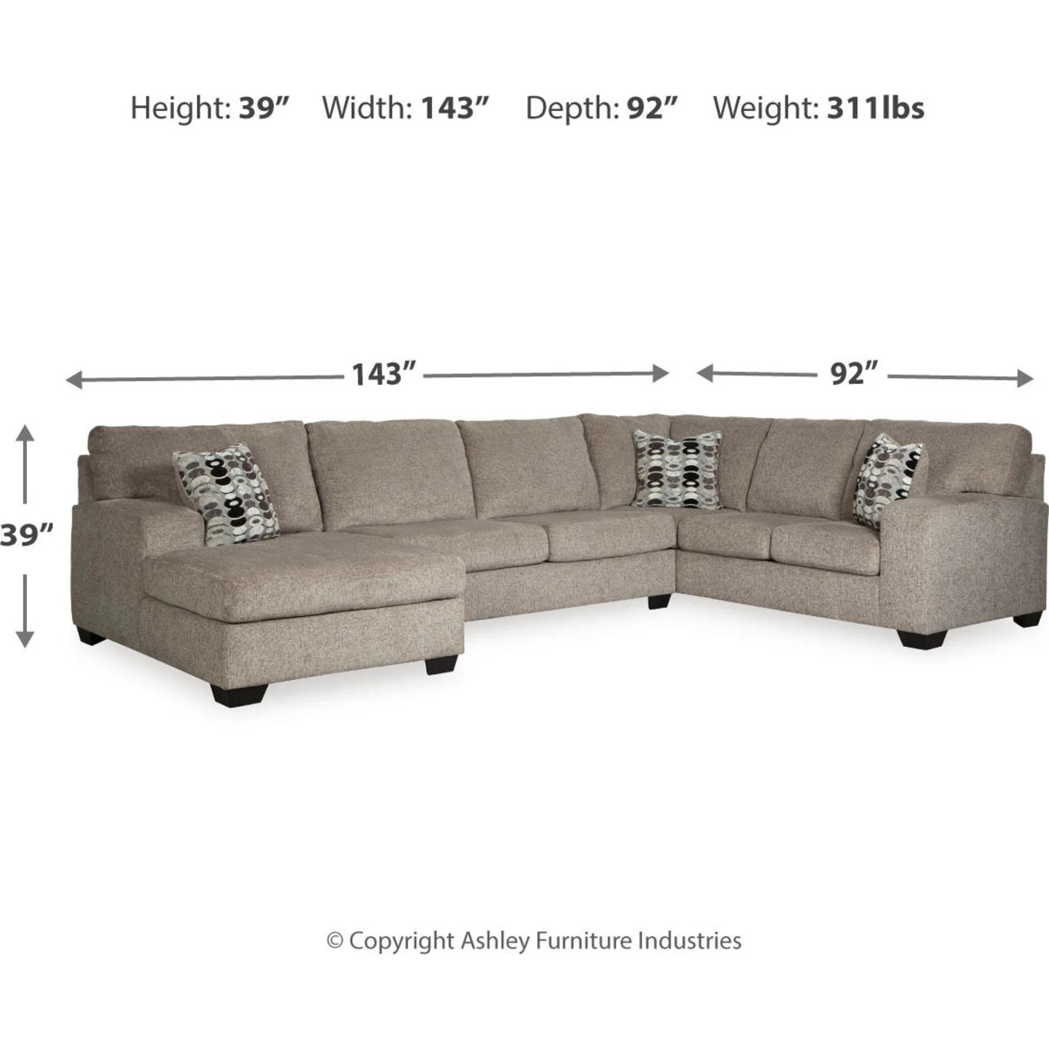 Ballinasloe 3 Piece Sectional - Image 12