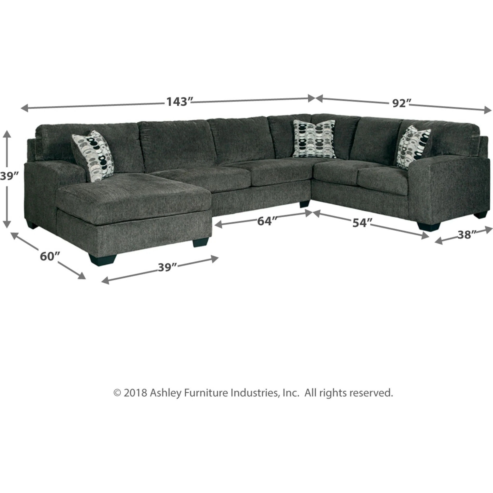 Ballinasloe 3 Piece Sectional - Image 3