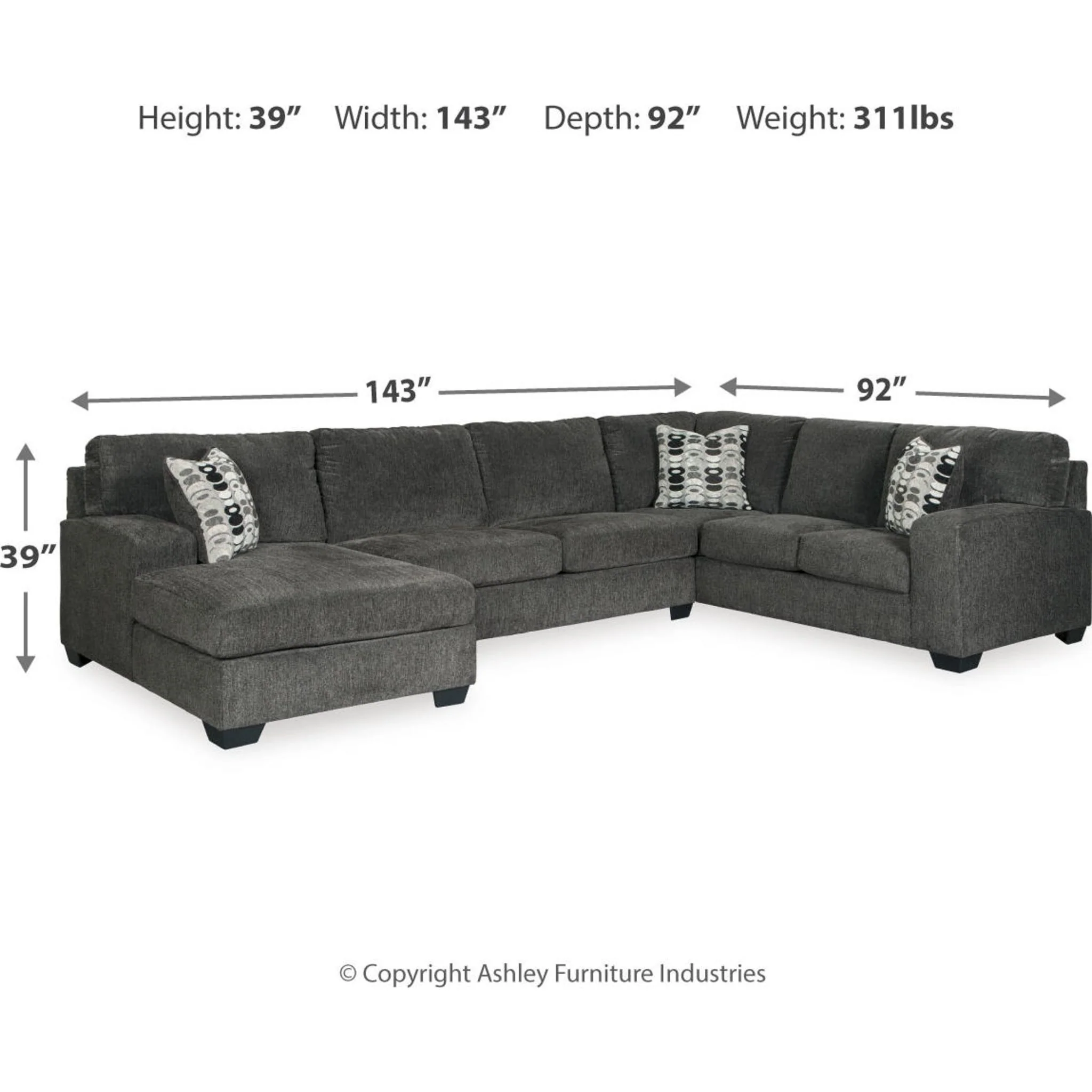 Ballinasloe 3 Piece Sectional - Image 9
